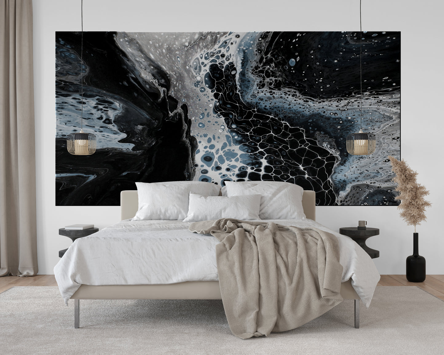 BLACK AND BLUE - Giant Wall Art Decal