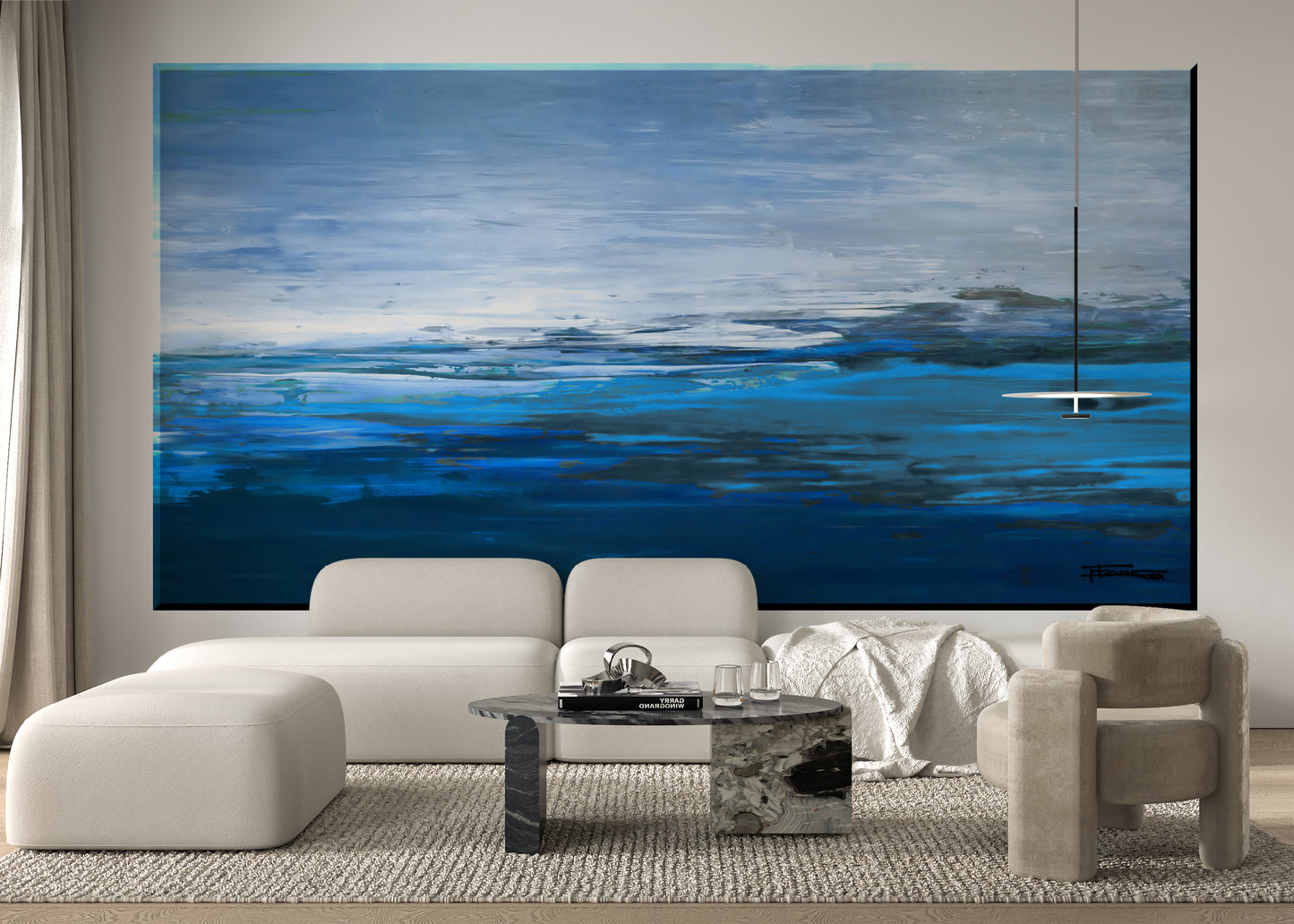 FIELD OF BLUE - Giant Wall Art Decal