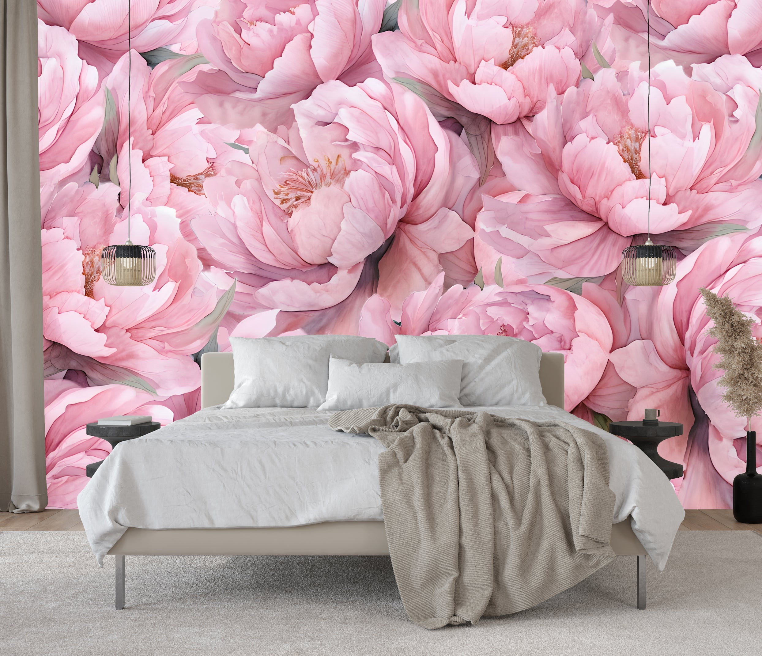Full Bloom Peonies — Bold Florals Luxury Wallpaper Mural