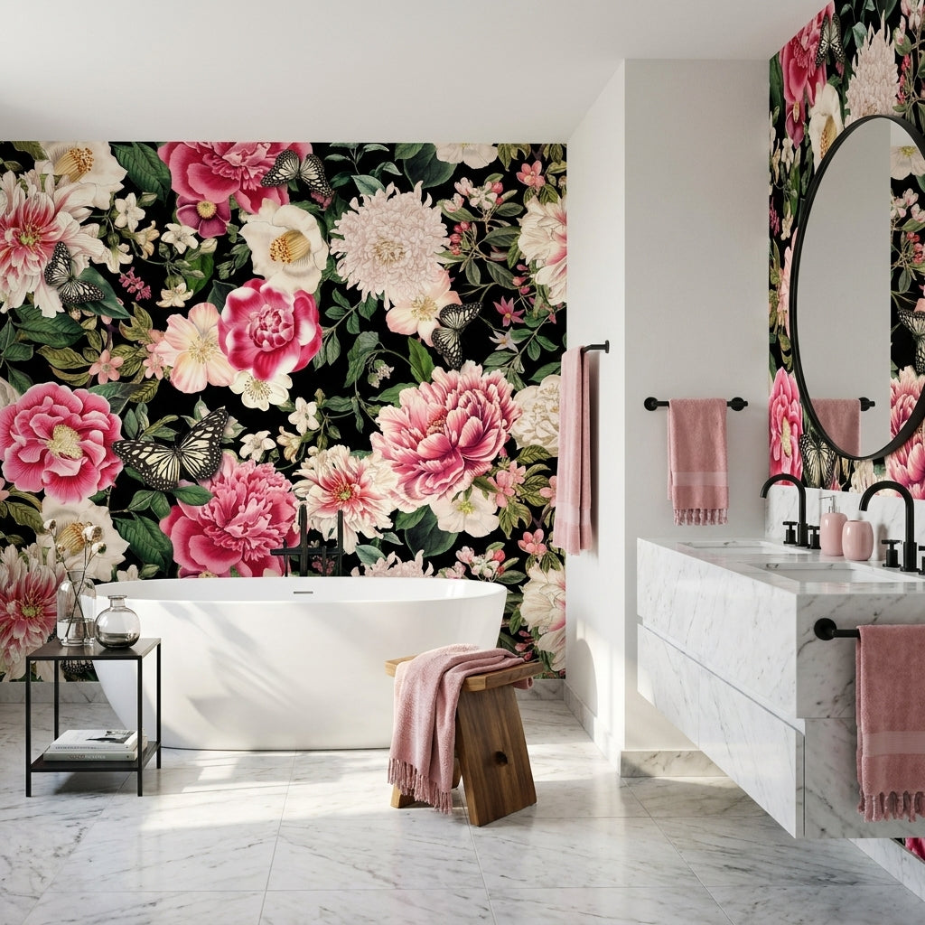 Butterfly Garden  —  Bold Florals Luxury Wallpaper