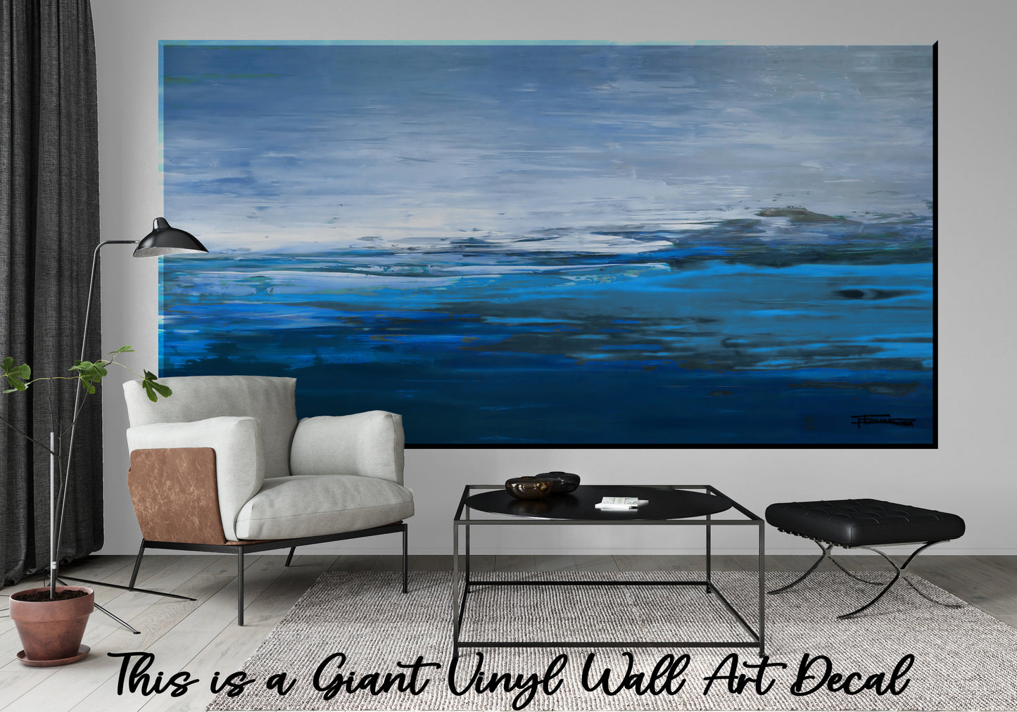 FIELD OF BLUE - Giant Wall Art Decal