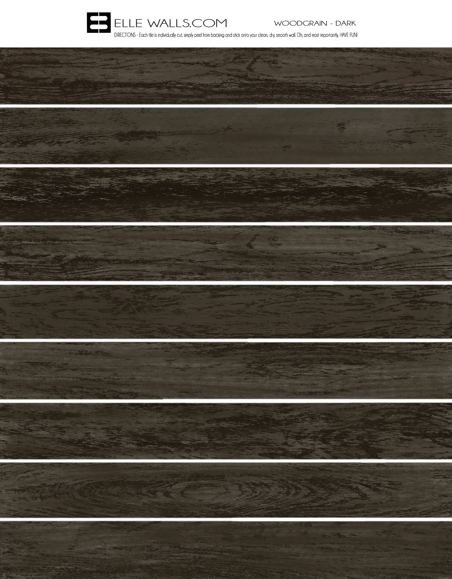 Woodgrain Wallpaper Plank/Tile - Dark Neutral