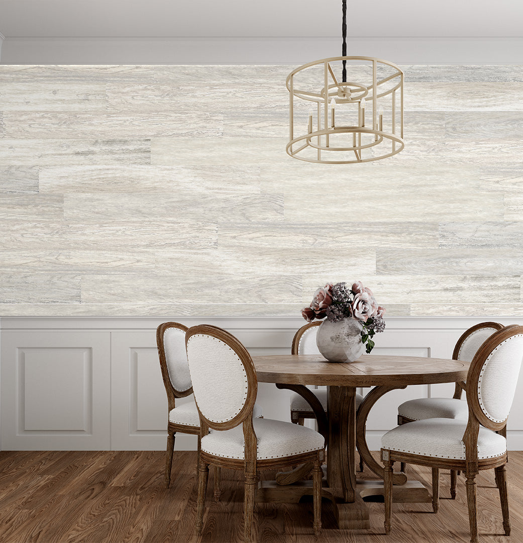 Woodgrain Wallpaper Plank/Tile - Light Neutral