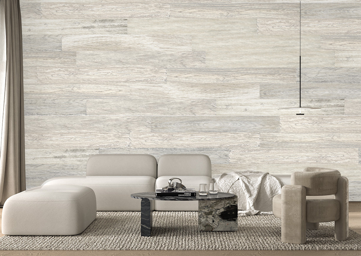 Woodgrain Wallpaper Plank/Tile - Light Neutral