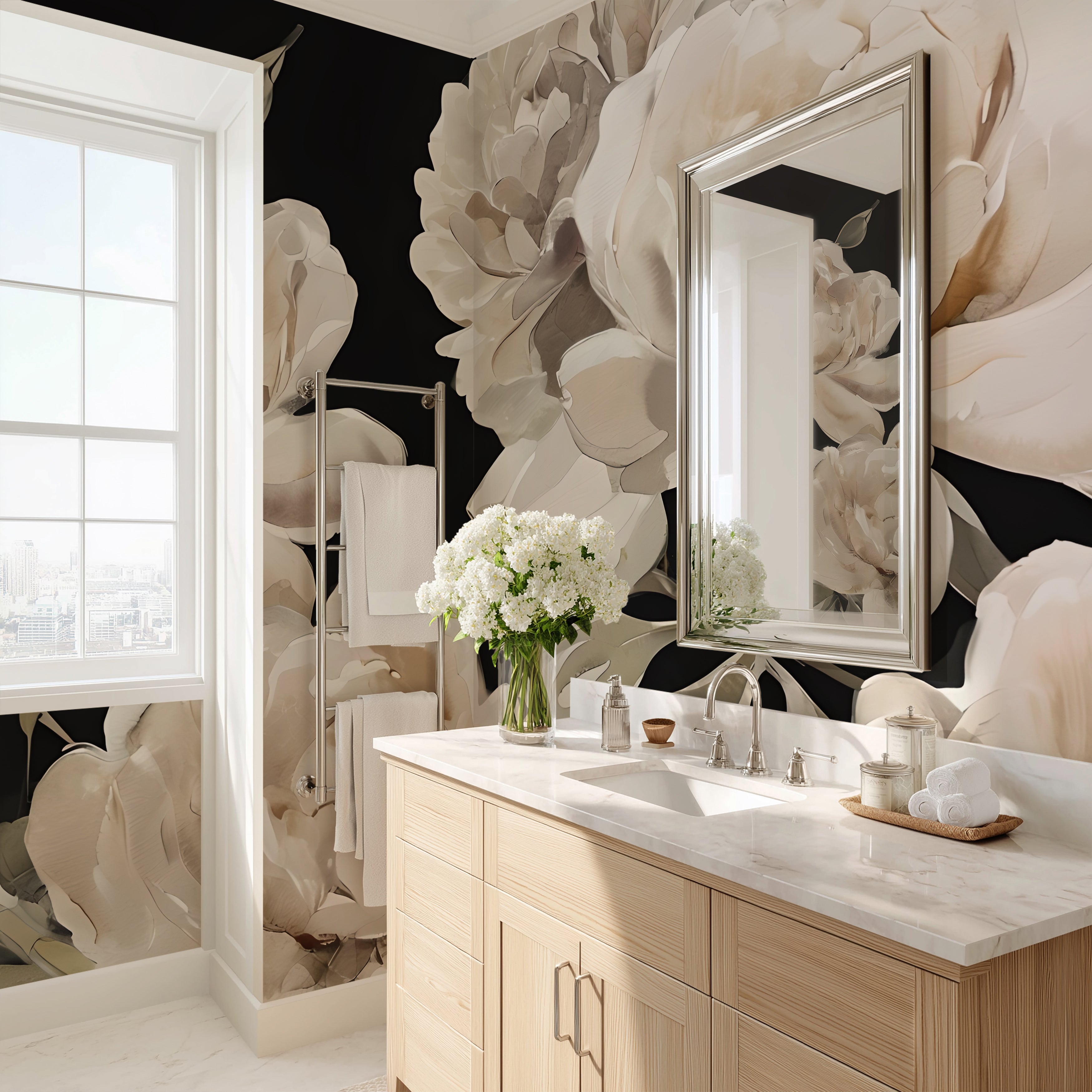 Painted Peony — Bold Florals Luxury Wallpaper Mural