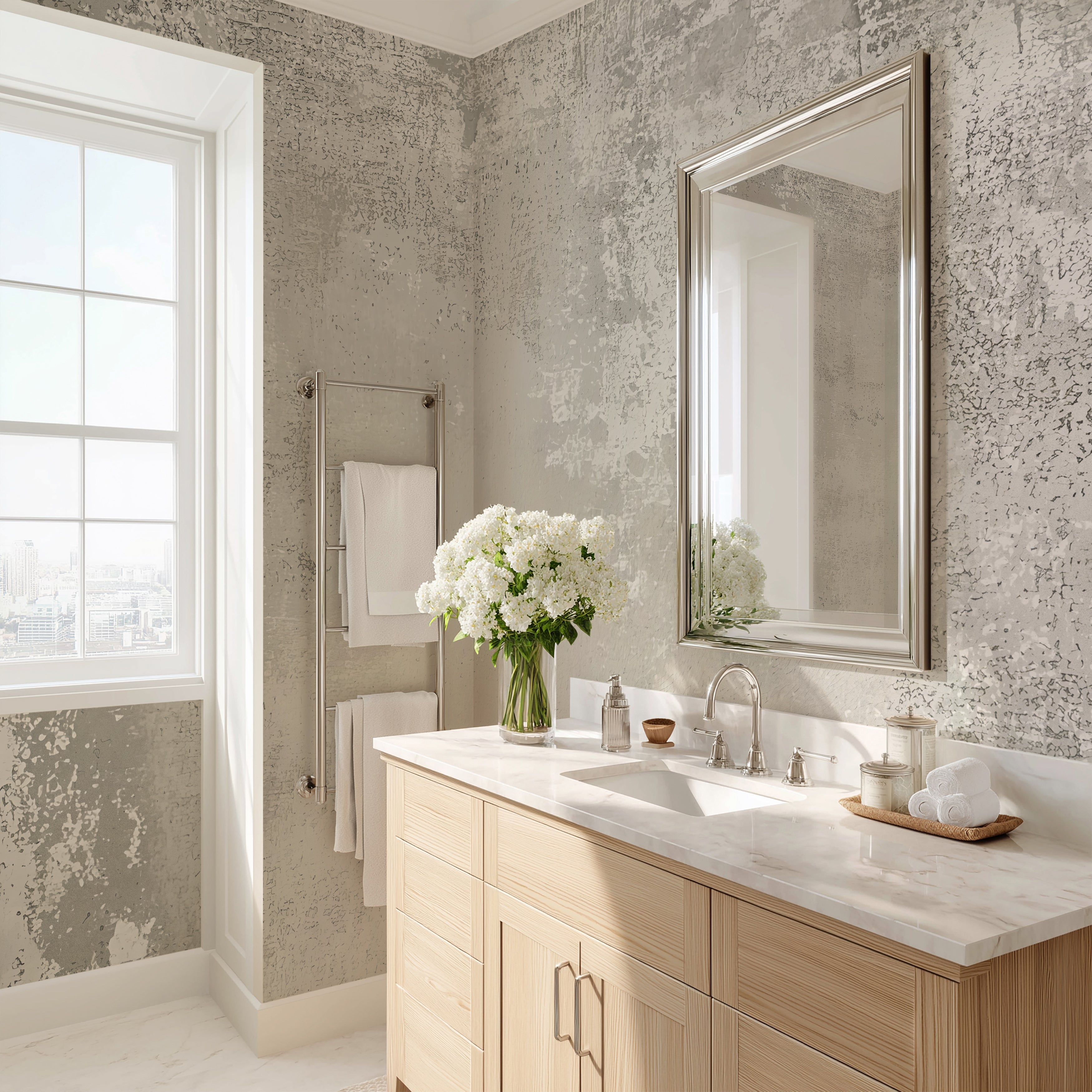 Distressed Rustic Concrete — Luxe Textures Luxury Wallpaper Mural