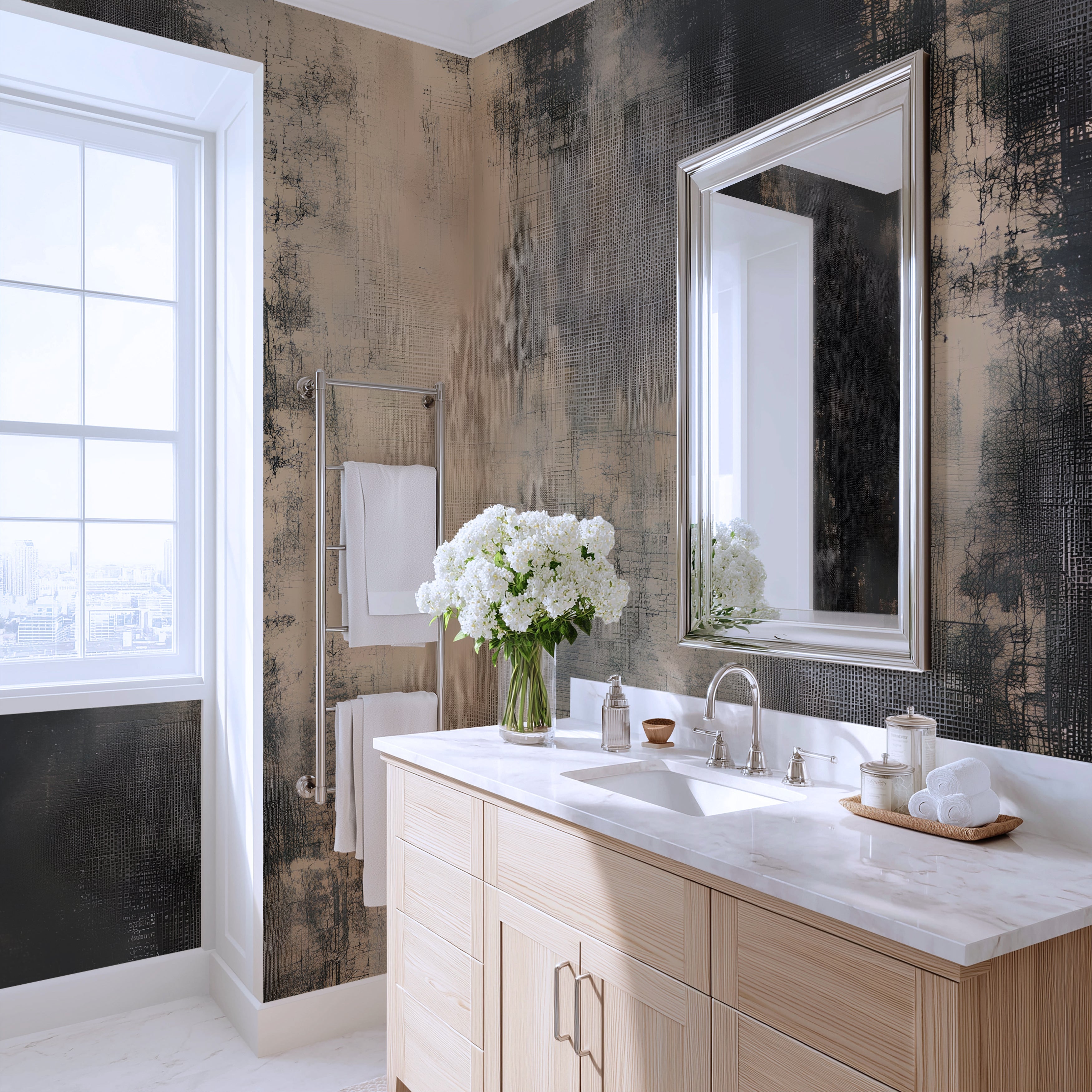 Distressed Linen — Luxe Textures Luxury Wallpaper Mural