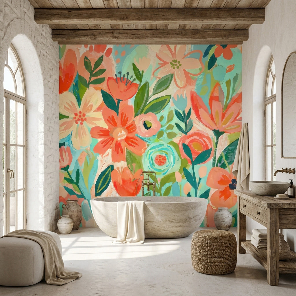 Happy Daisies —  Bold Florals Luxury Wallpaper