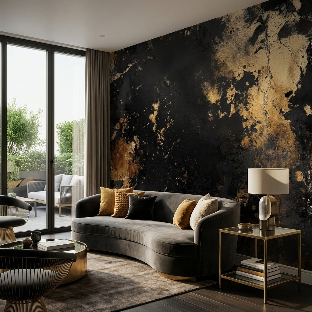 Burnished Void —  Luxe Textures Luxury Wallpaper
