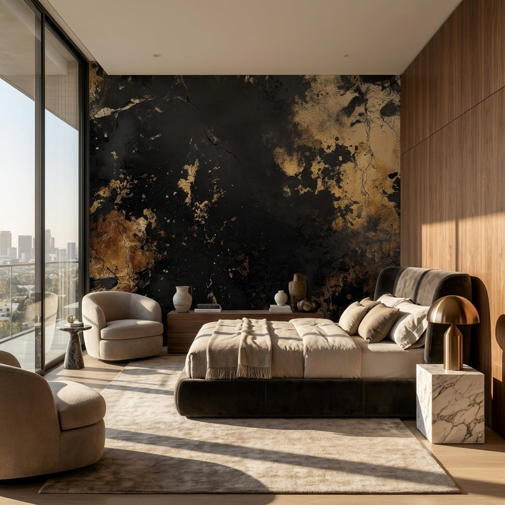 Burnished Void —  Luxe Textures Luxury Wallpaper