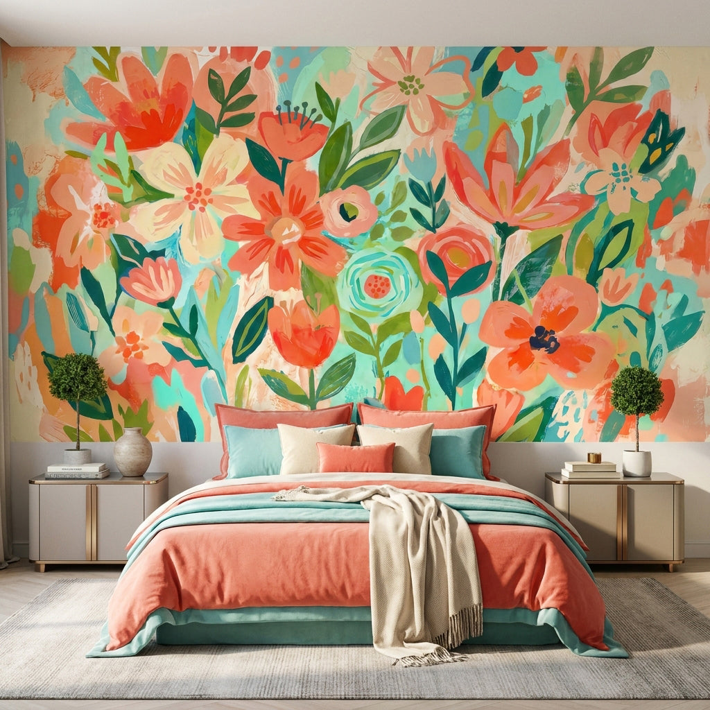 Happy Daisies —  Bold Florals Luxury Wallpaper