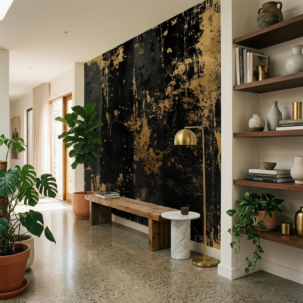 Weathered Veil  —  Luxe Textures Luxury Wallpaper