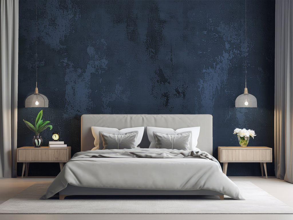 Navy Plaster — Luxe Textures Luxury Wallpaper Mural
