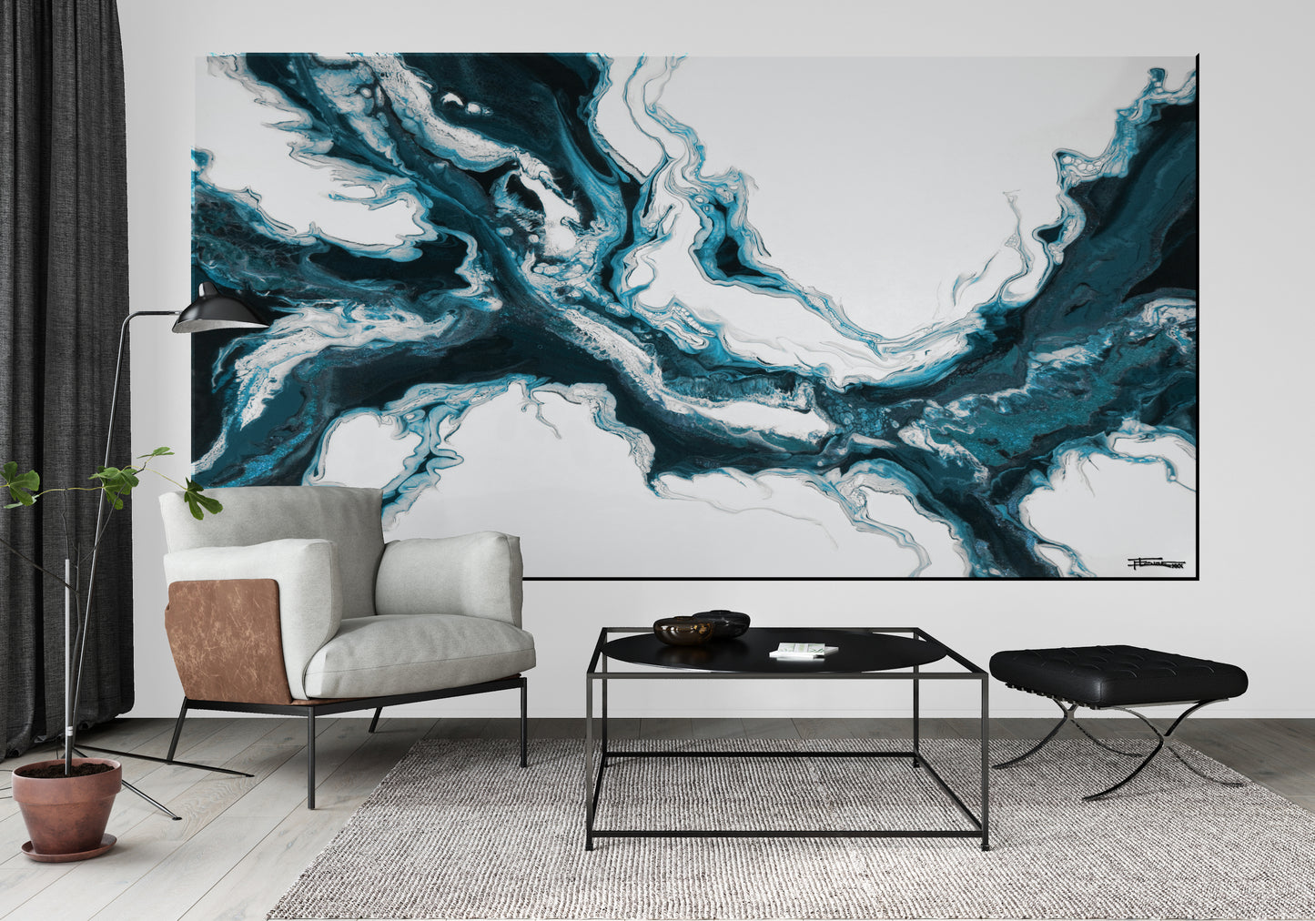 BLUE SPLASH - Giant Wall Art Decal