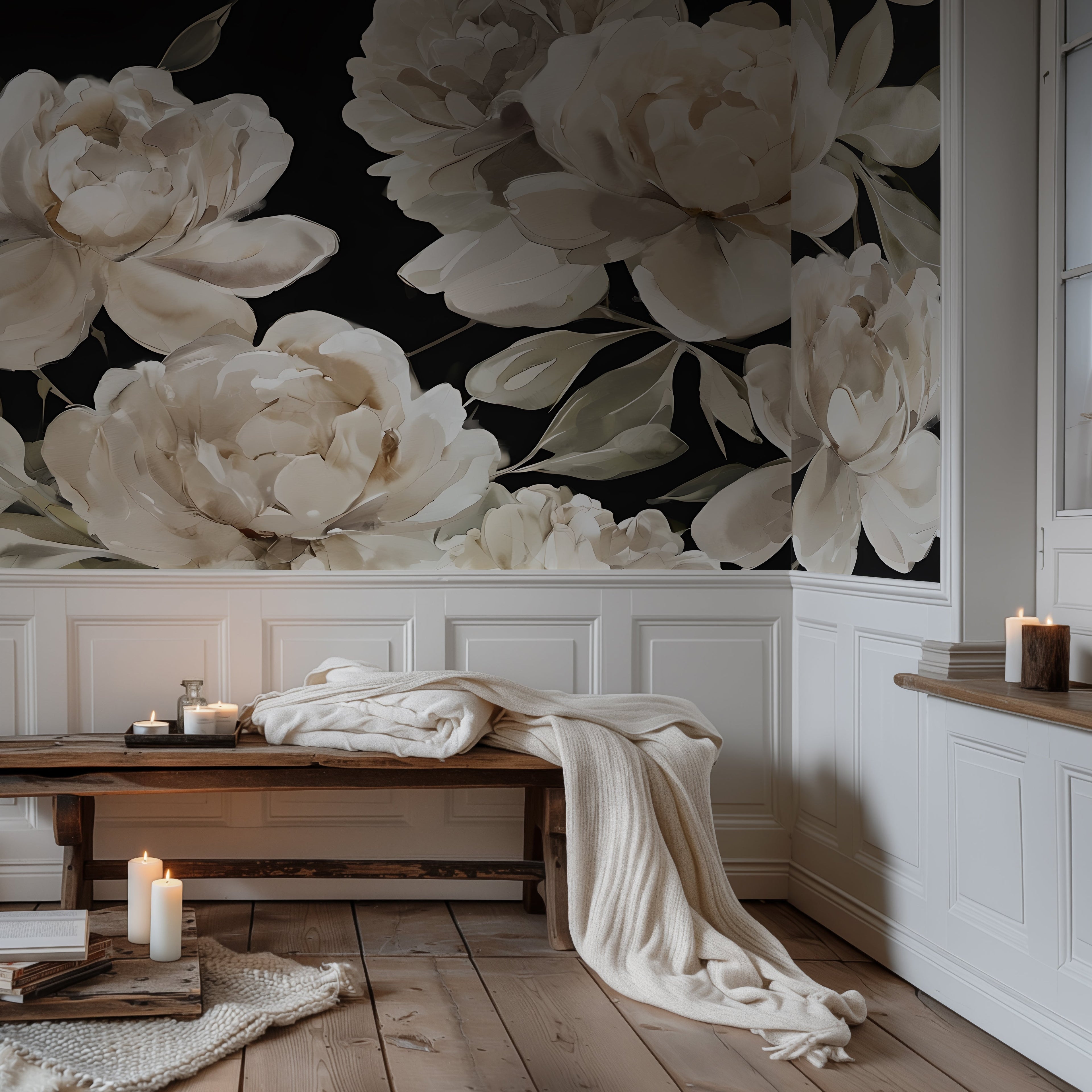 Painted Peony — Bold Florals Luxury Wallpaper Mural