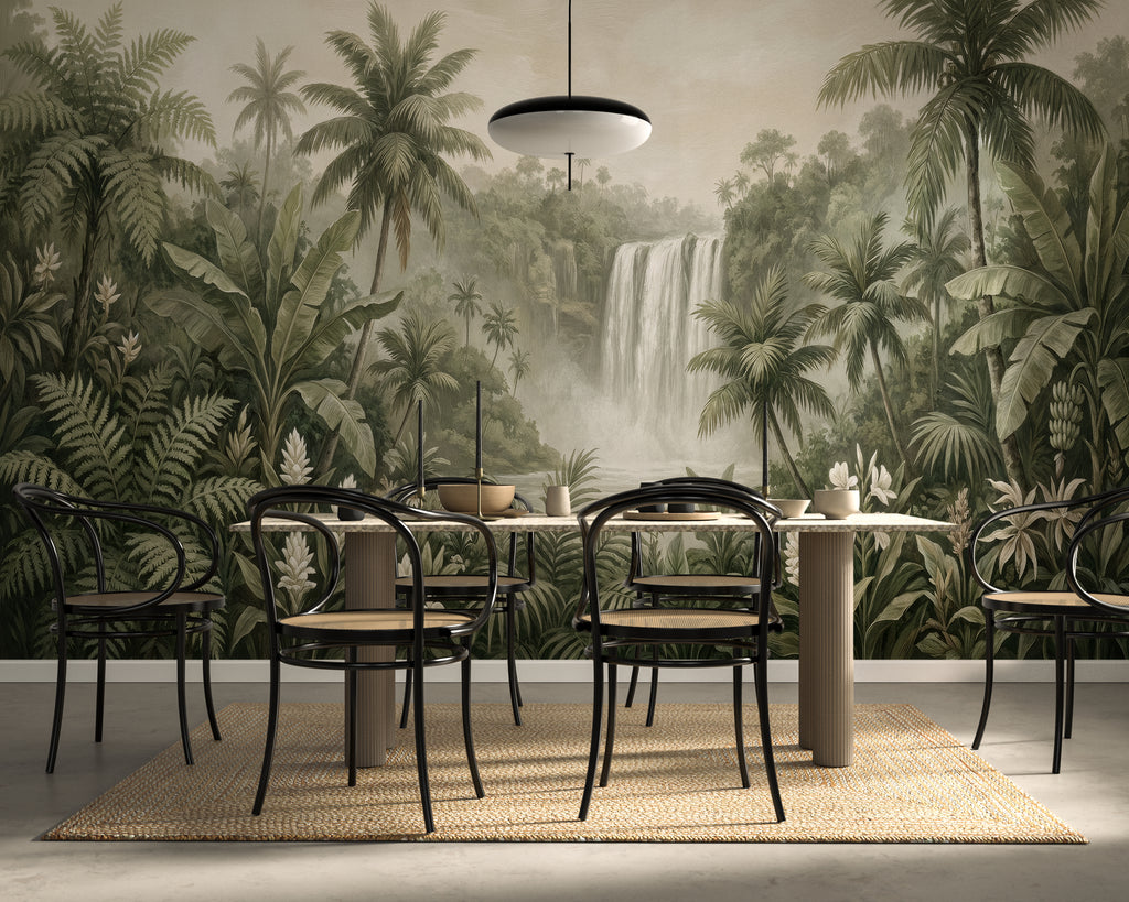 Tropical Waterfall - Coastal & Nature Luxury Wallpaper Mural