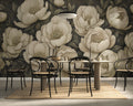 Sage Noir — Bold Florals Luxury Wallpaper Mural