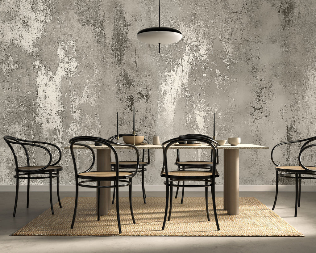 Gray & White Plaster — Luxe Textures Luxury Wallpaper Mural