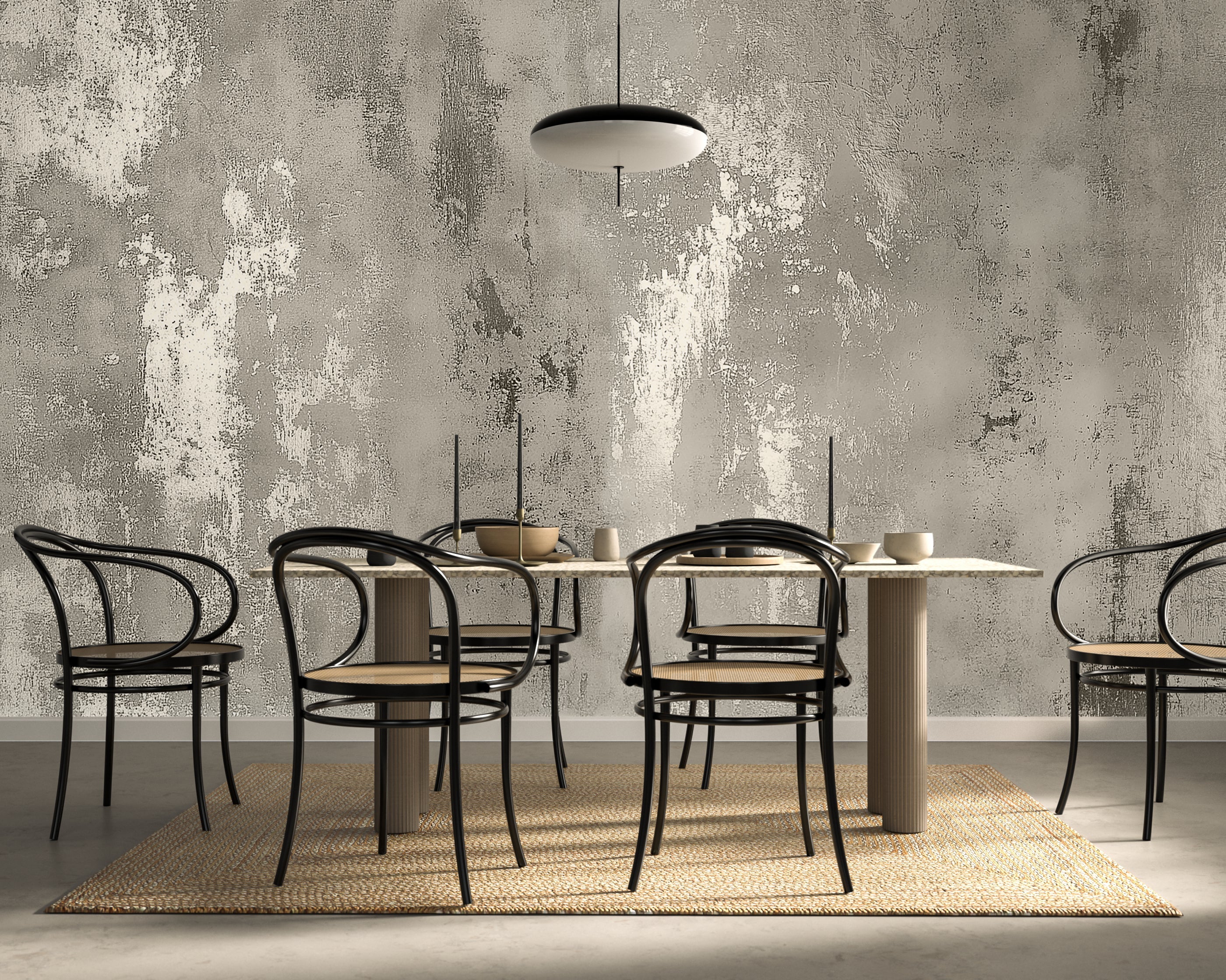 Gray & White Plaster — Luxe Textures Luxury Wallpaper Mural