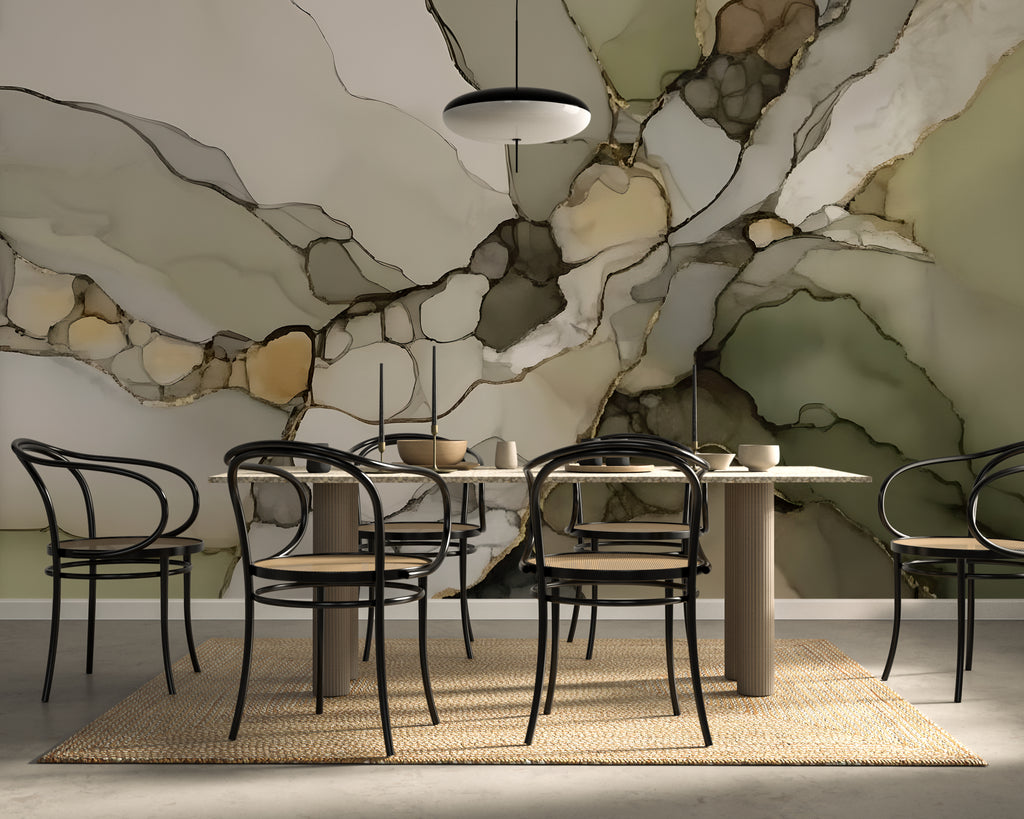 Green Earth — Abstract Luxury Wallpaper Mural