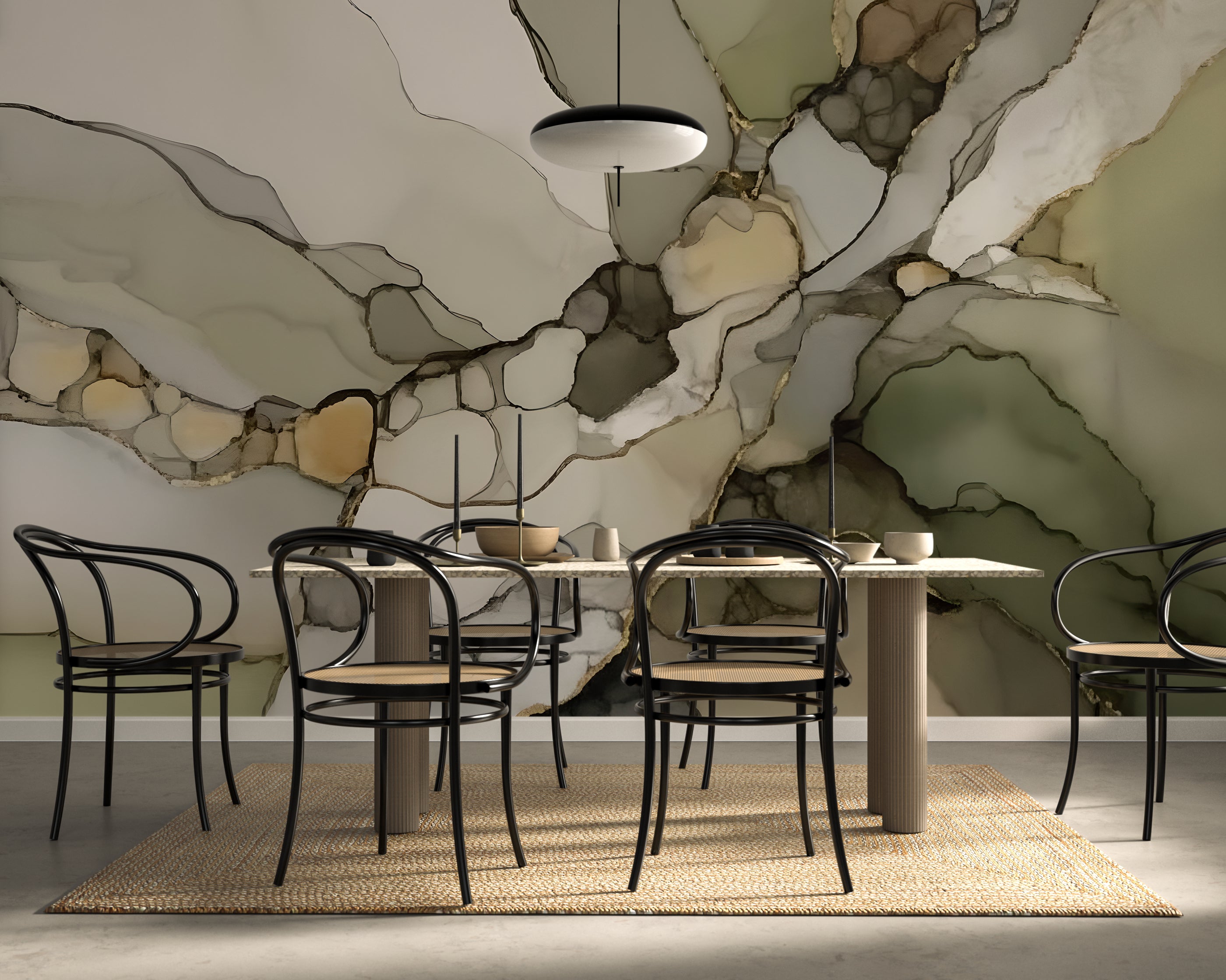 Green Earth — Abstract Luxury Wallpaper Mural