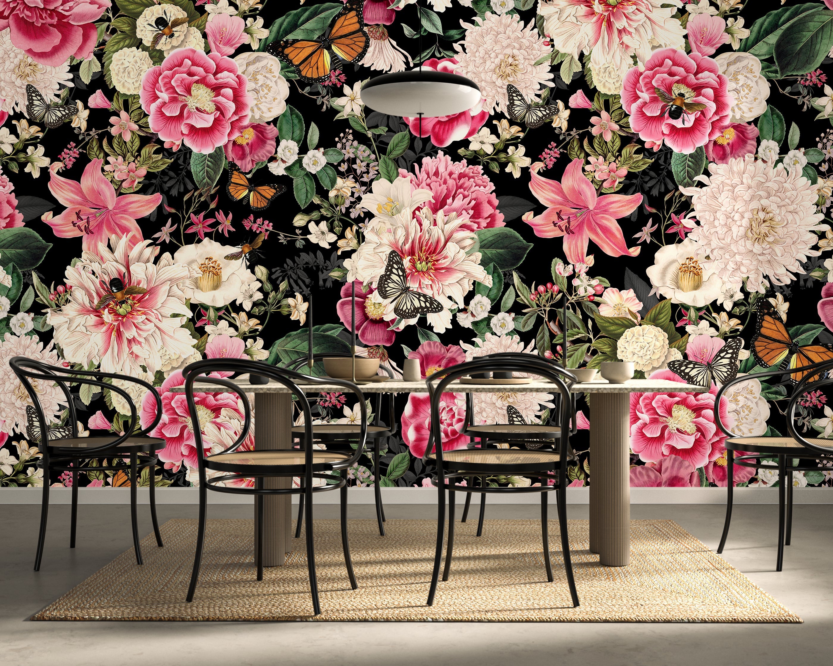 Floral Fantasy Blooms & Butterflies — Bold Florals Luxury Wallpaper Mural