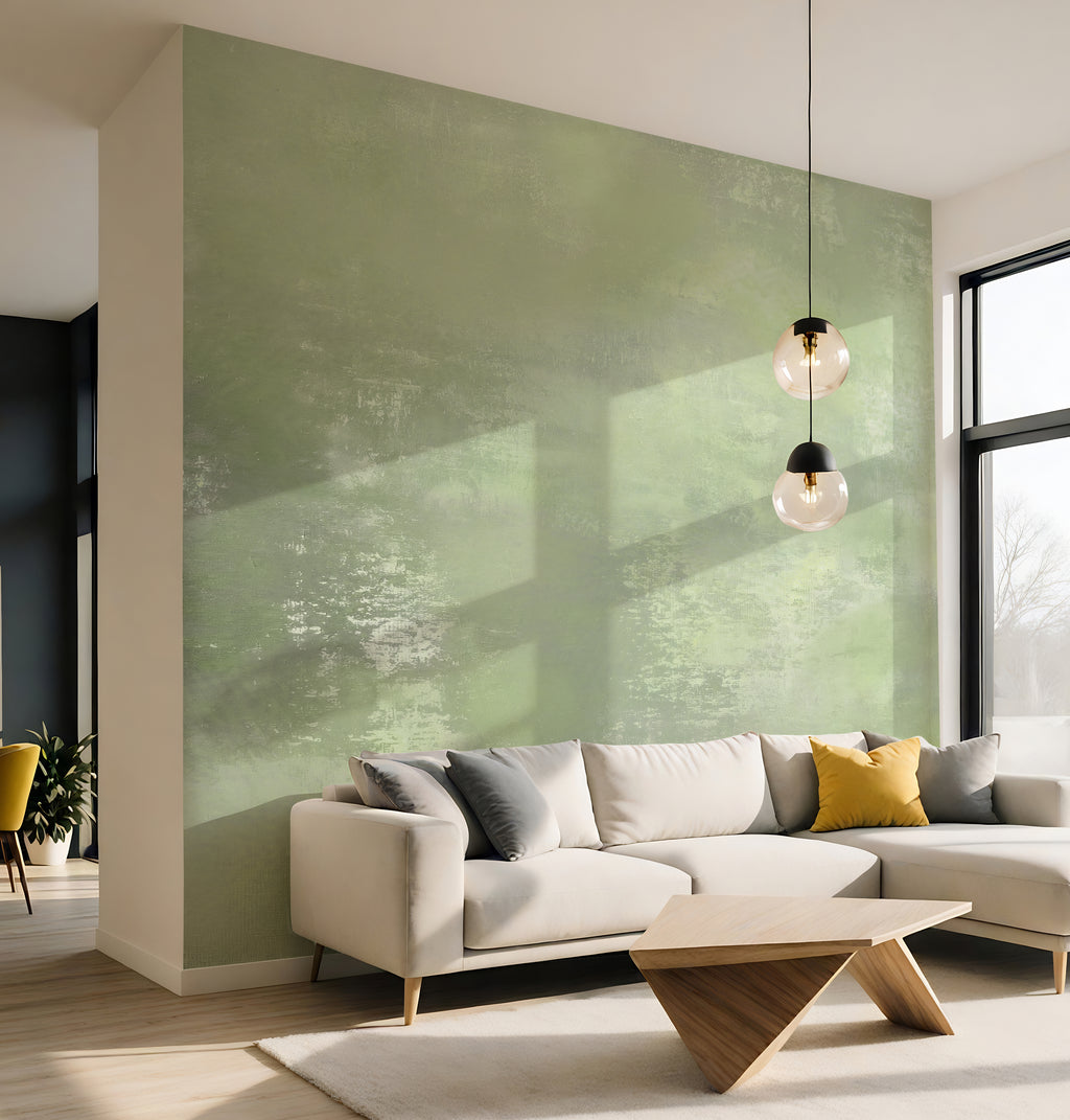 Spring Green Plaster - Luxe Textures Luxury Wallpaper Mural