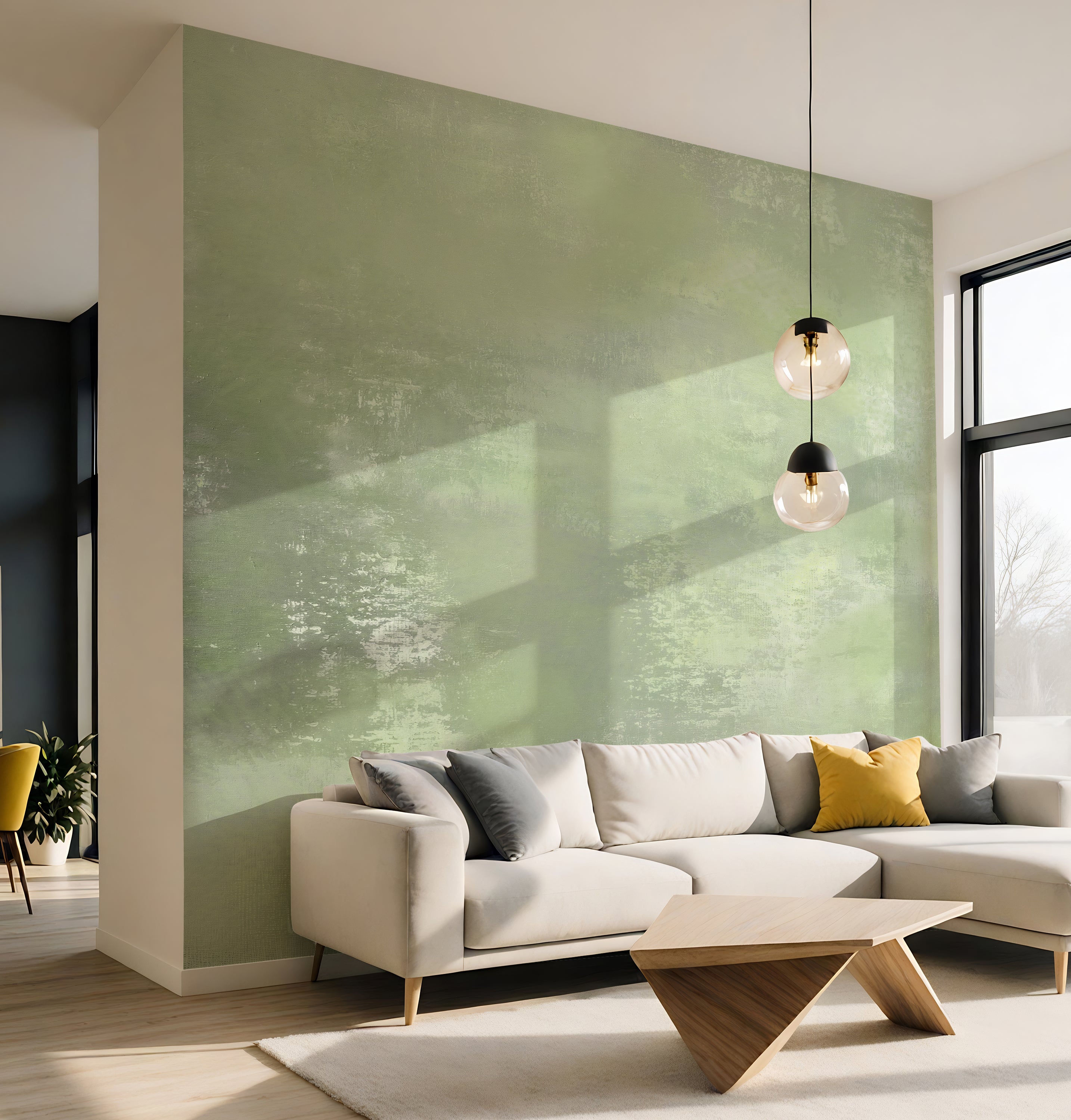 Spring Green Plaster - Luxe Textures Luxury Wallpaper Mural