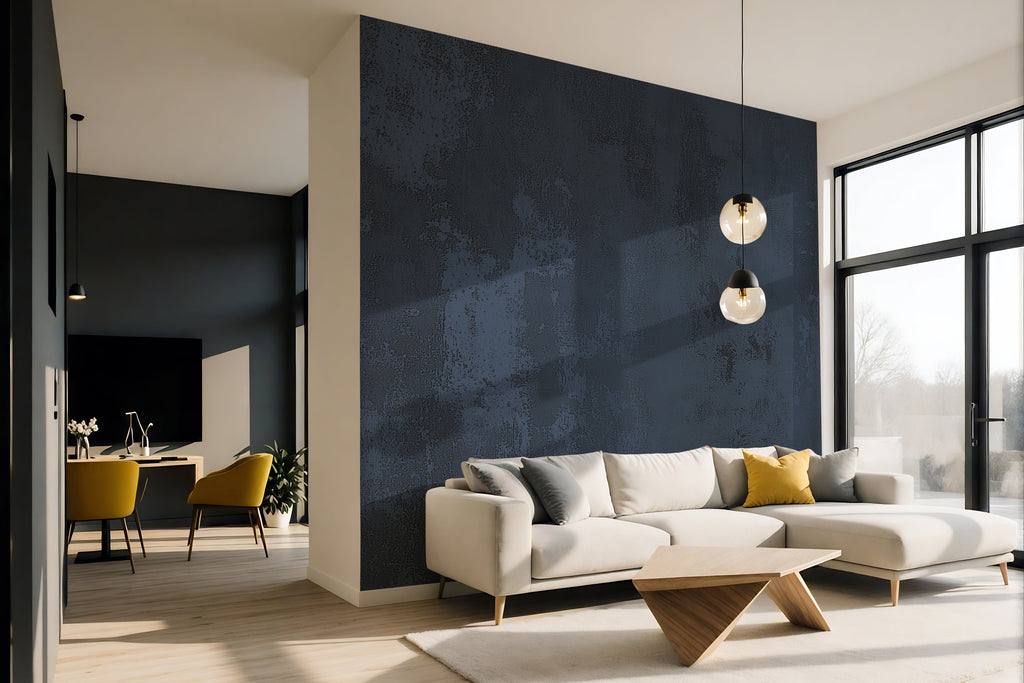 Navy Plaster — Luxe Textures Luxury Wallpaper Mural