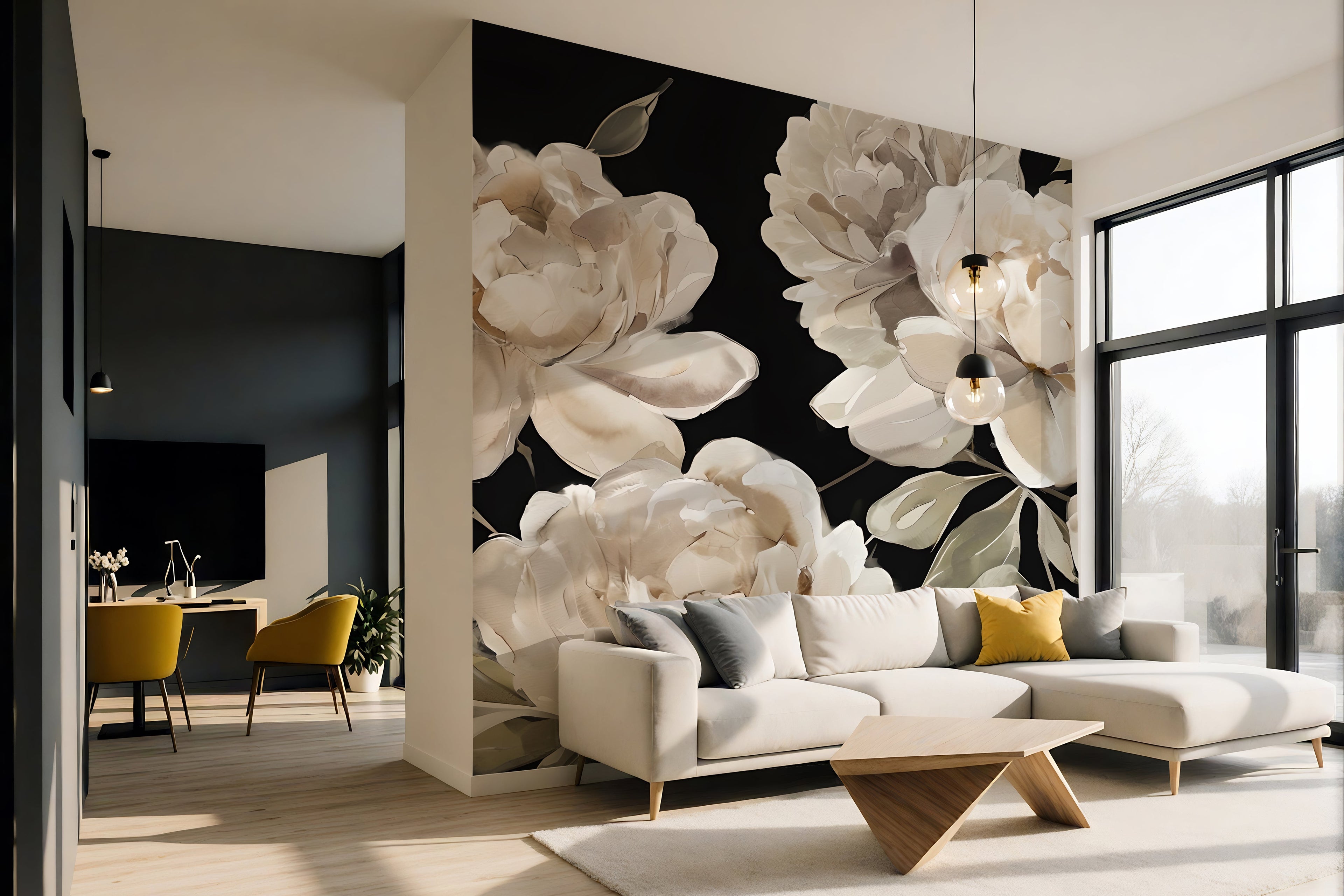 Painted Peony — Bold Florals Luxury Wallpaper Mural
