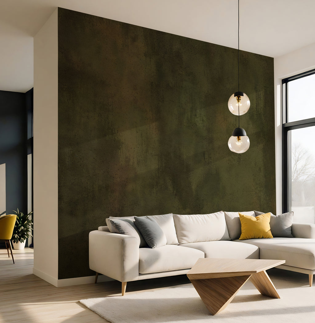 Worn Olive  —  Luxe Textures Luxury Wallpaper Mural
