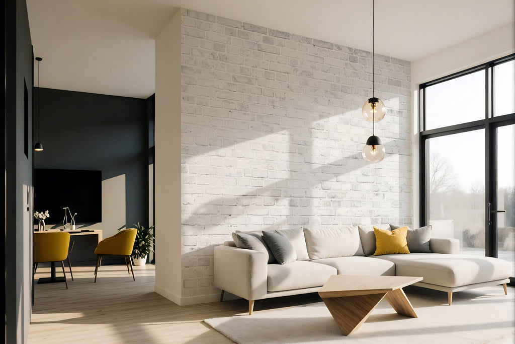 Whitewash Brick — Rustic Farmhouse Luxury Wallpaper Mural