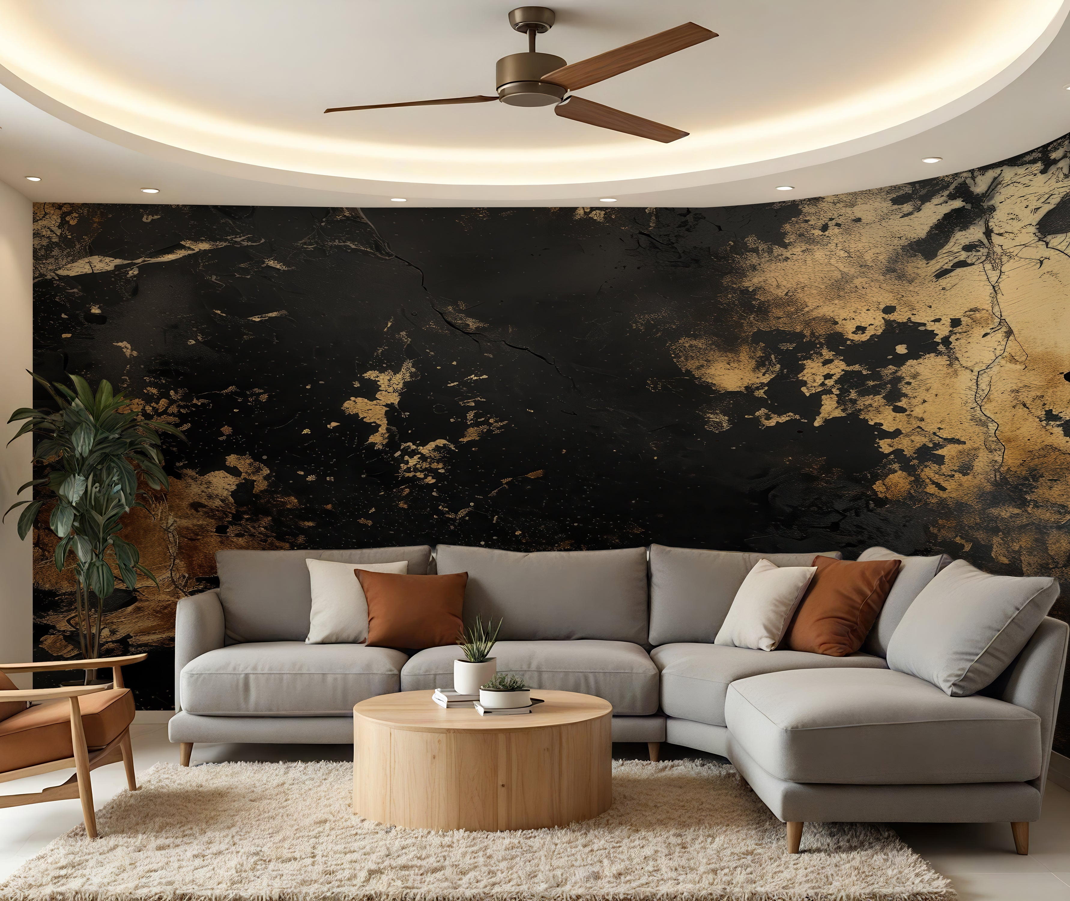 Burnished Void —  Luxe Textures Luxury Wallpaper