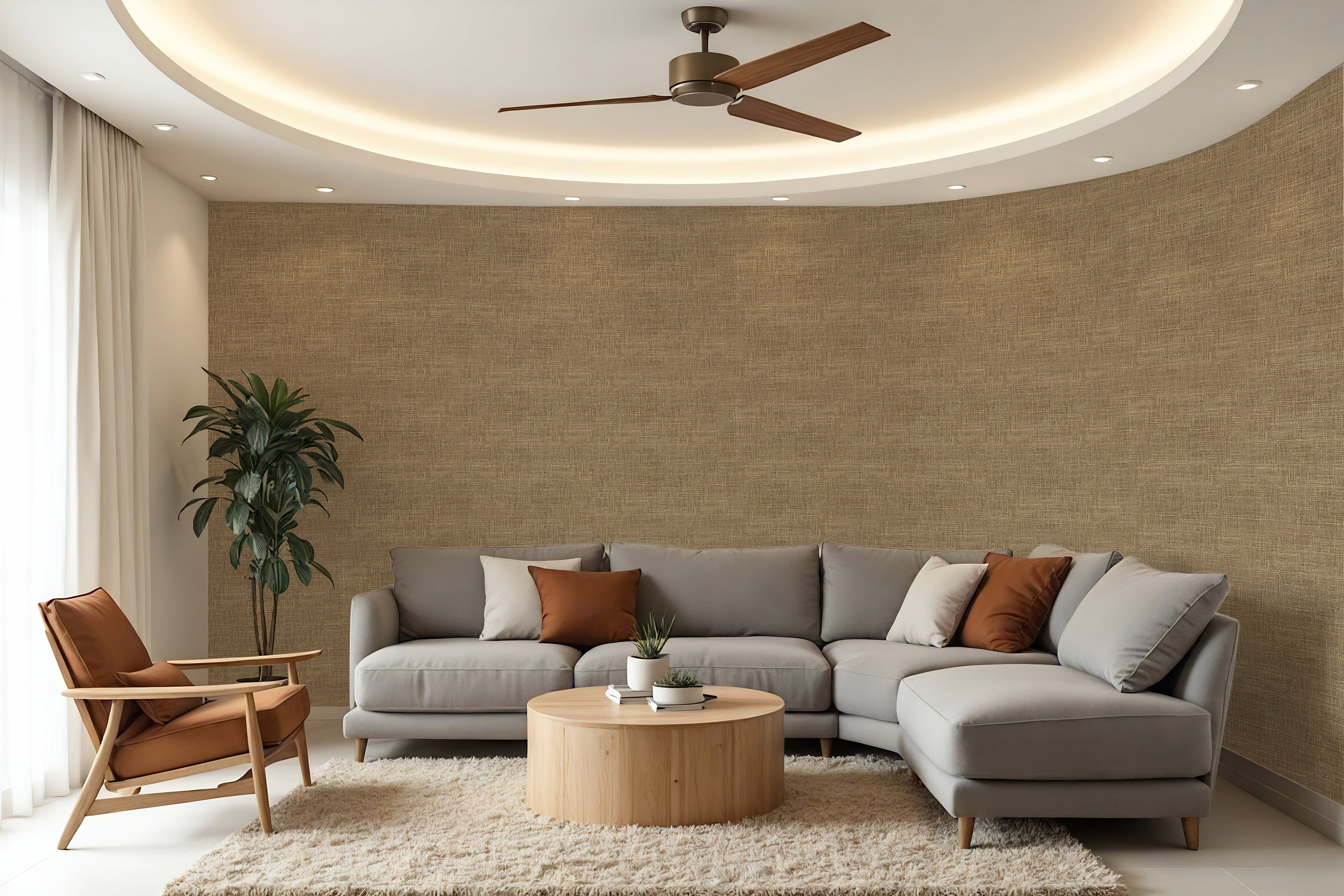 Burlap — Rustic Farmhouse Luxury Wallpaper Mural