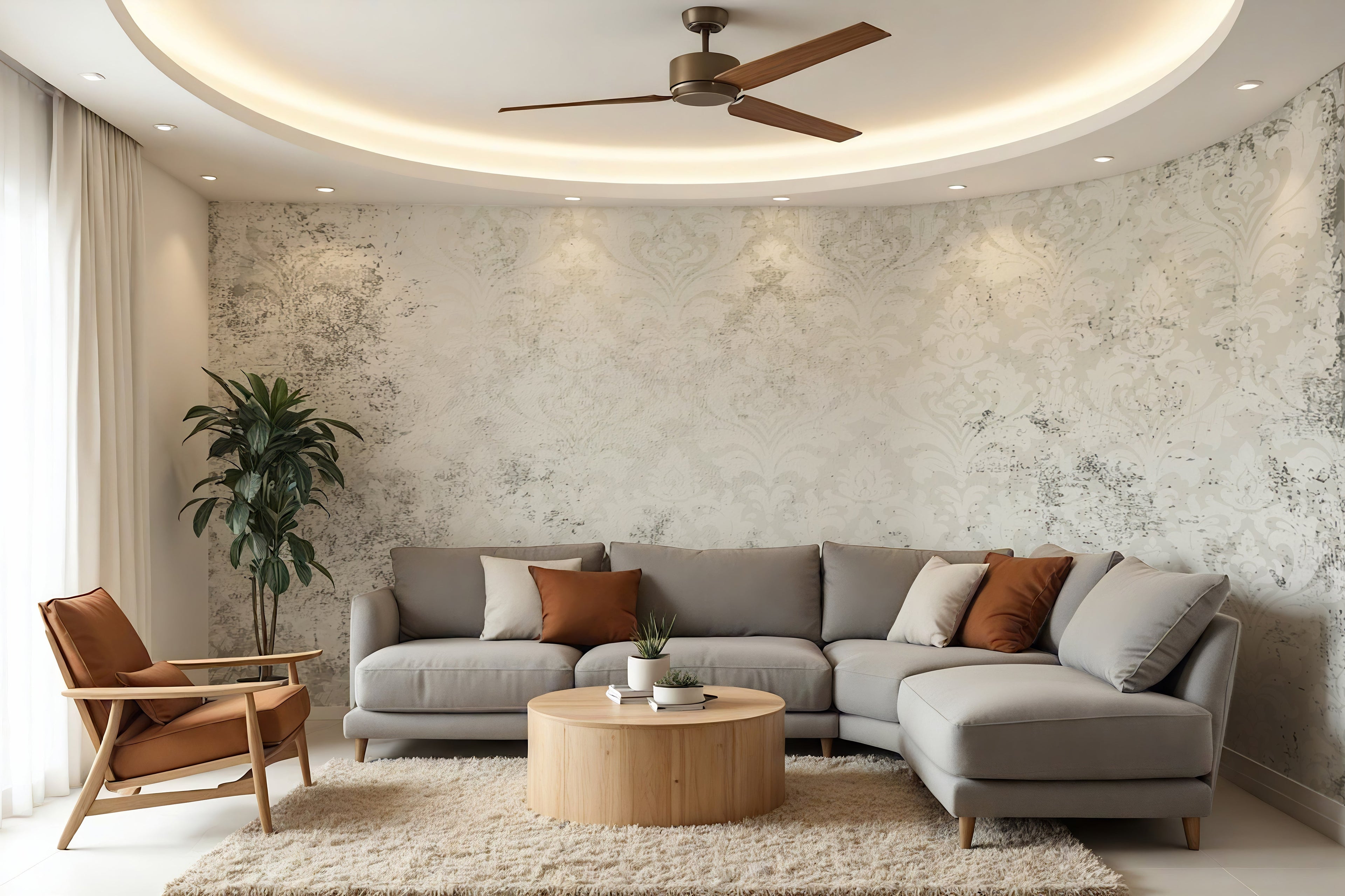Ghost Damask — Luxe Textures Luxury Wallpaper Mural