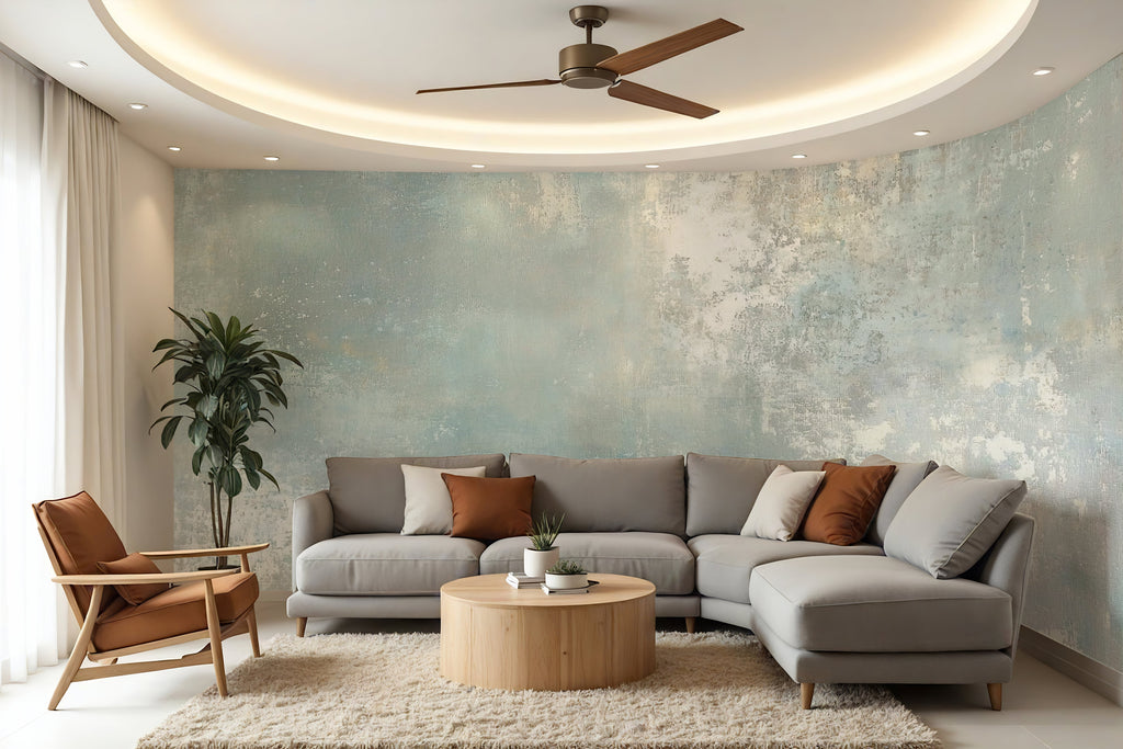 Soft Blue Plaster — Luxe Textures Luxury Wallpaper Mural