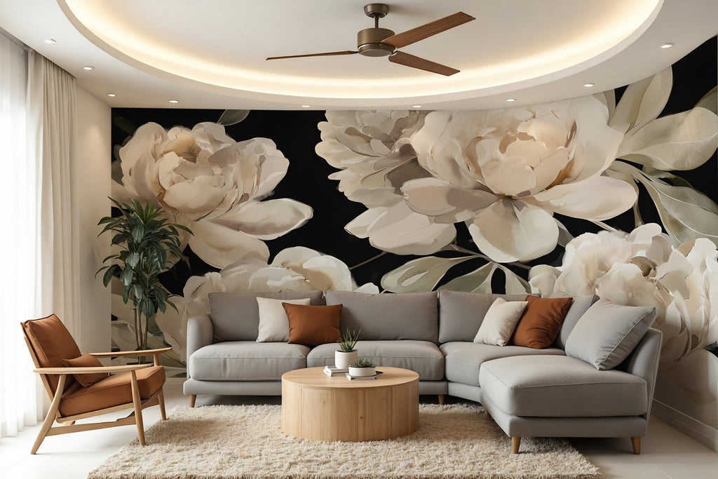 Painted Peony — Bold Florals Luxury Wallpaper Mural