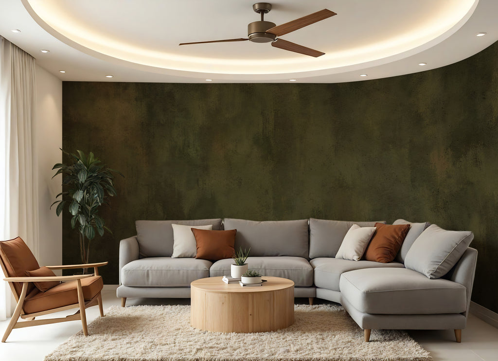 Worn Olive  —  Luxe Textures Luxury Wallpaper Mural
