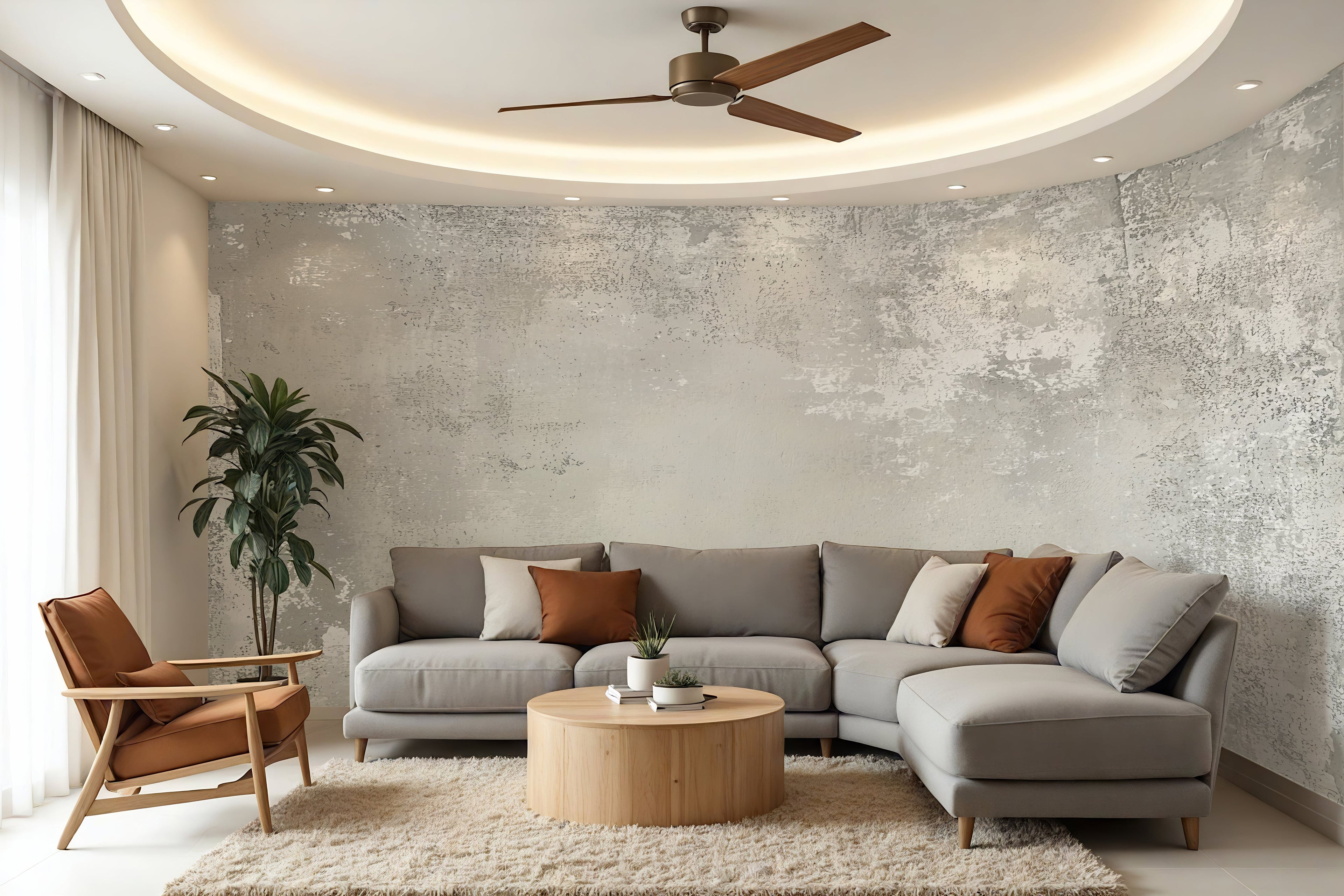 Distressed Rustic Concrete — Luxe Textures Luxury Wallpaper Mural