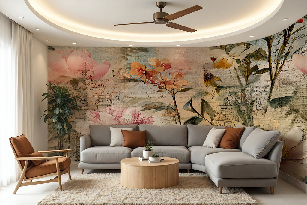 Floral Whimsy — Bold Florals Luxury Wallpaper Mural