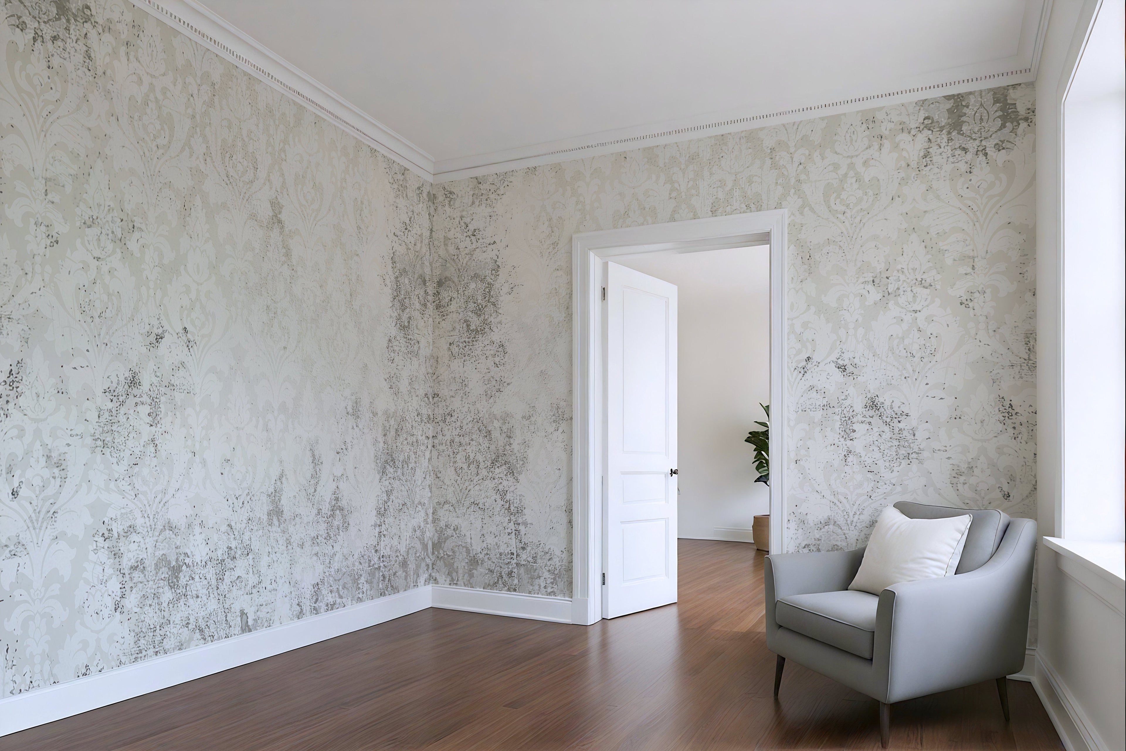 Ghost Damask — Luxe Textures Luxury Wallpaper Mural