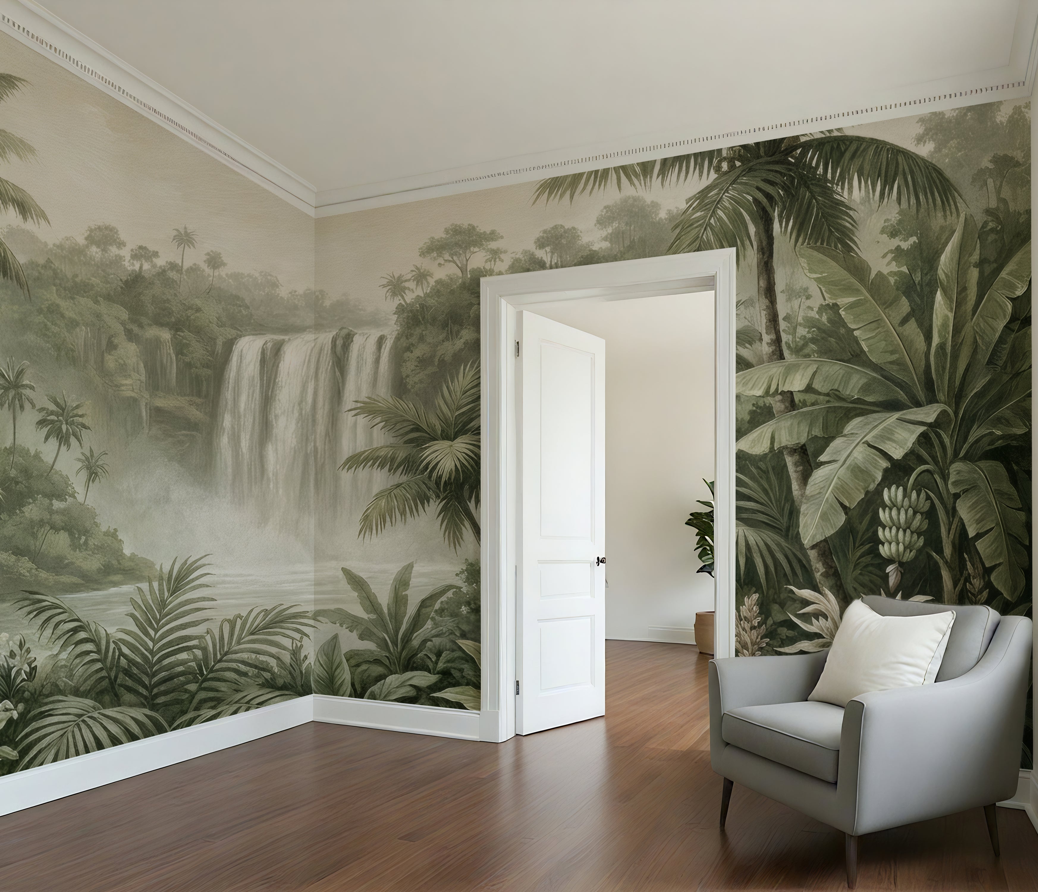 Tropical Waterfall - Coastal & Nature Luxury Wallpaper Mural