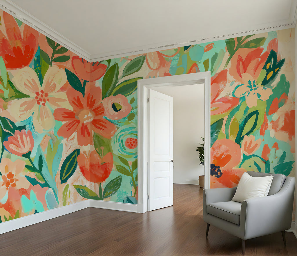 Happy Daisies —  Bold Florals Luxury Wallpaper