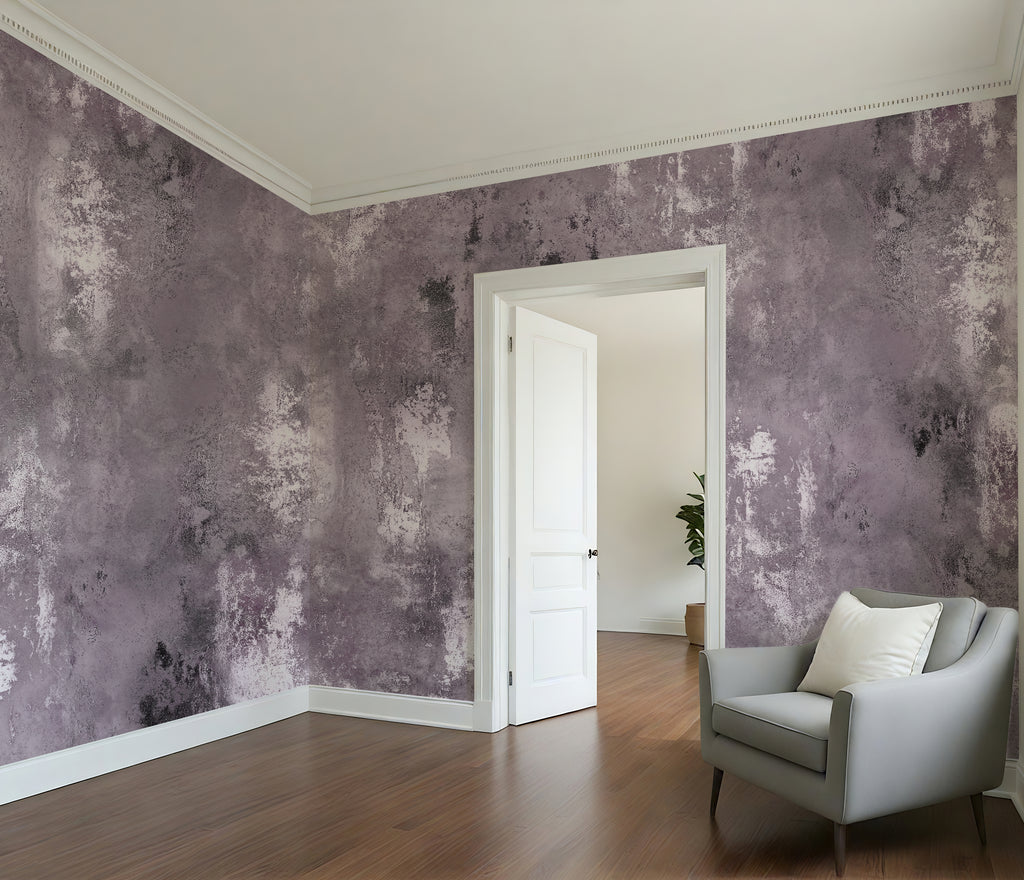 Soft Aubergine Plaster - Luxe Textures Luxury Wallpaper Mural