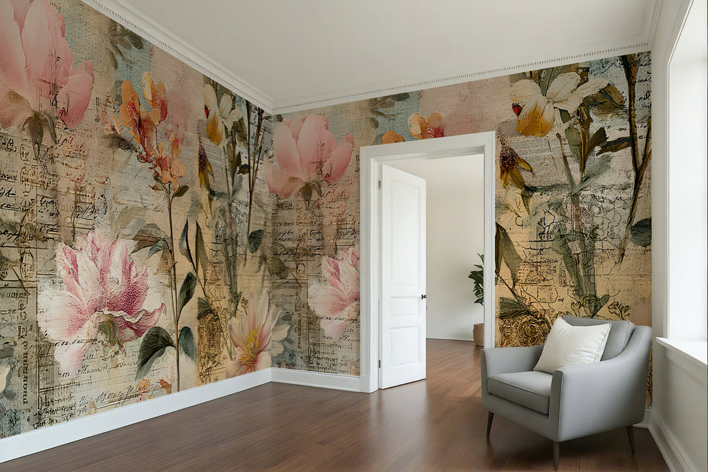 Floral Whimsy — Bold Florals Luxury Wallpaper Mural