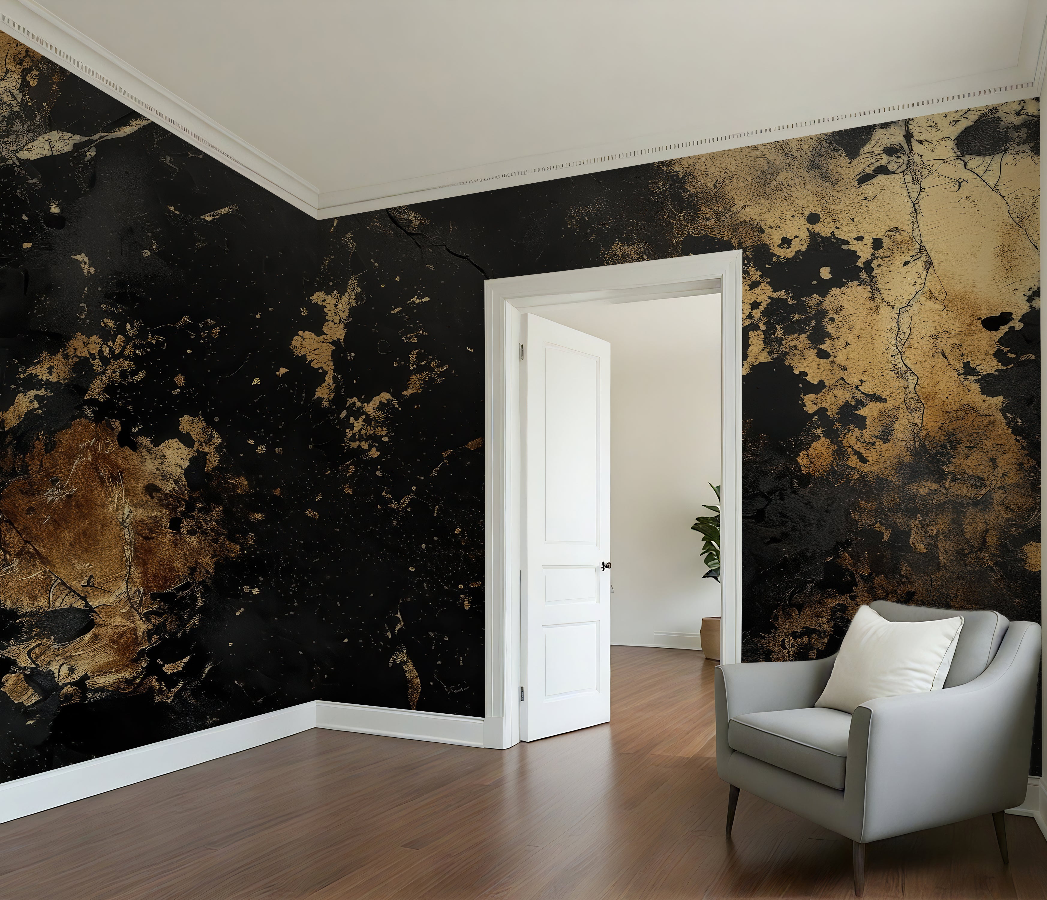 Burnished Void —  Luxe Textures Luxury Wallpaper