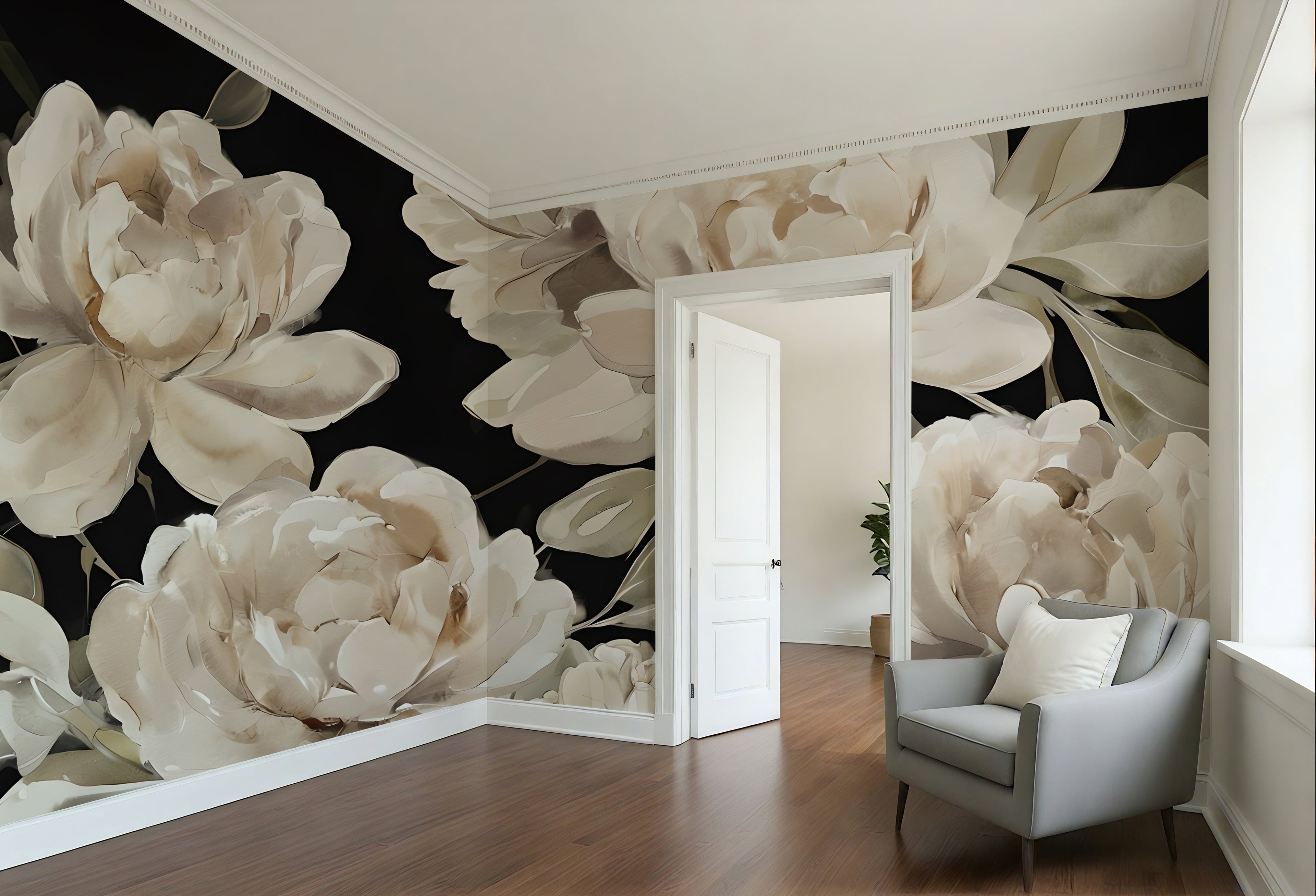 Painted Peony — Bold Florals Luxury Wallpaper Mural
