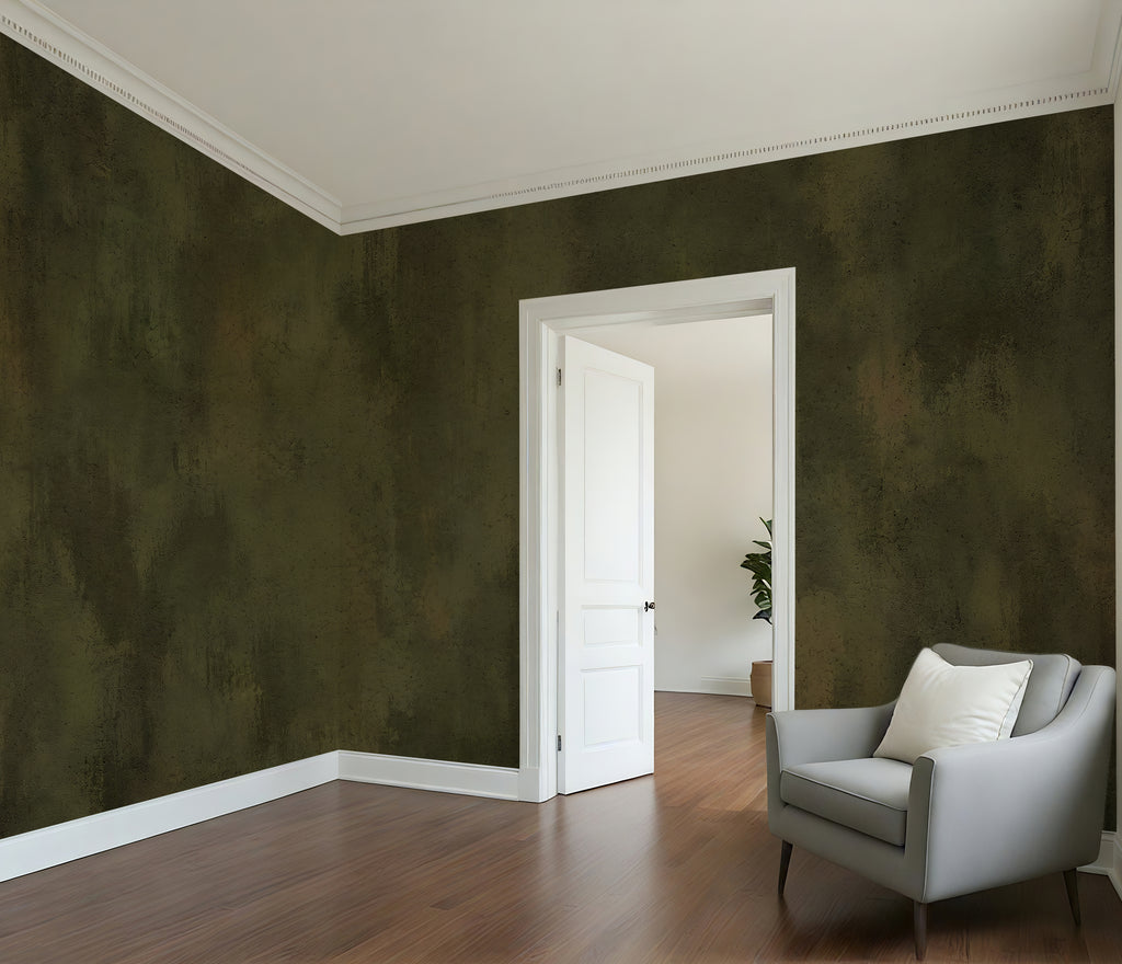 Worn Olive  —  Luxe Textures Luxury Wallpaper Mural