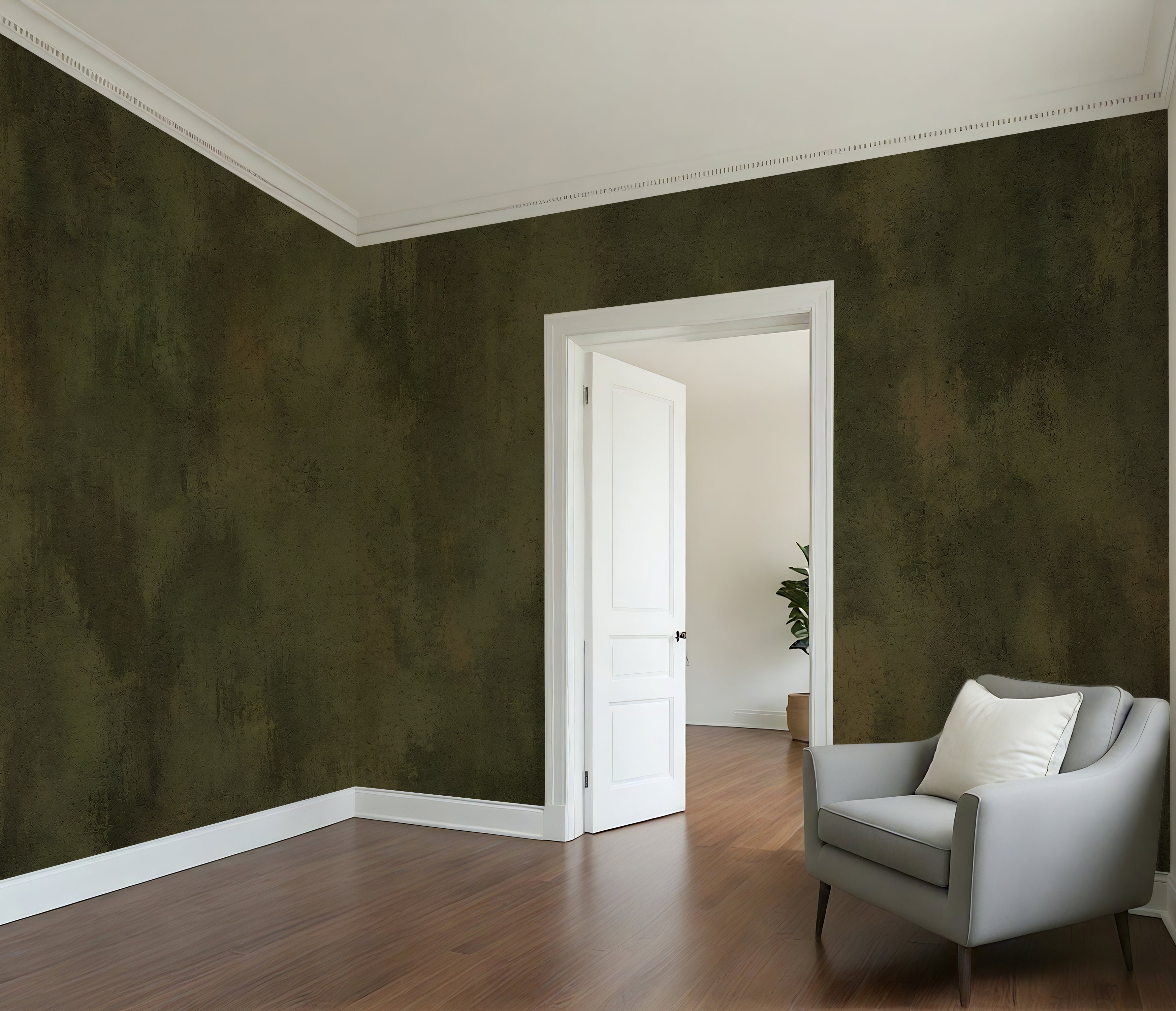 Worn Olive  —  Luxe Textures Luxury Wallpaper Mural