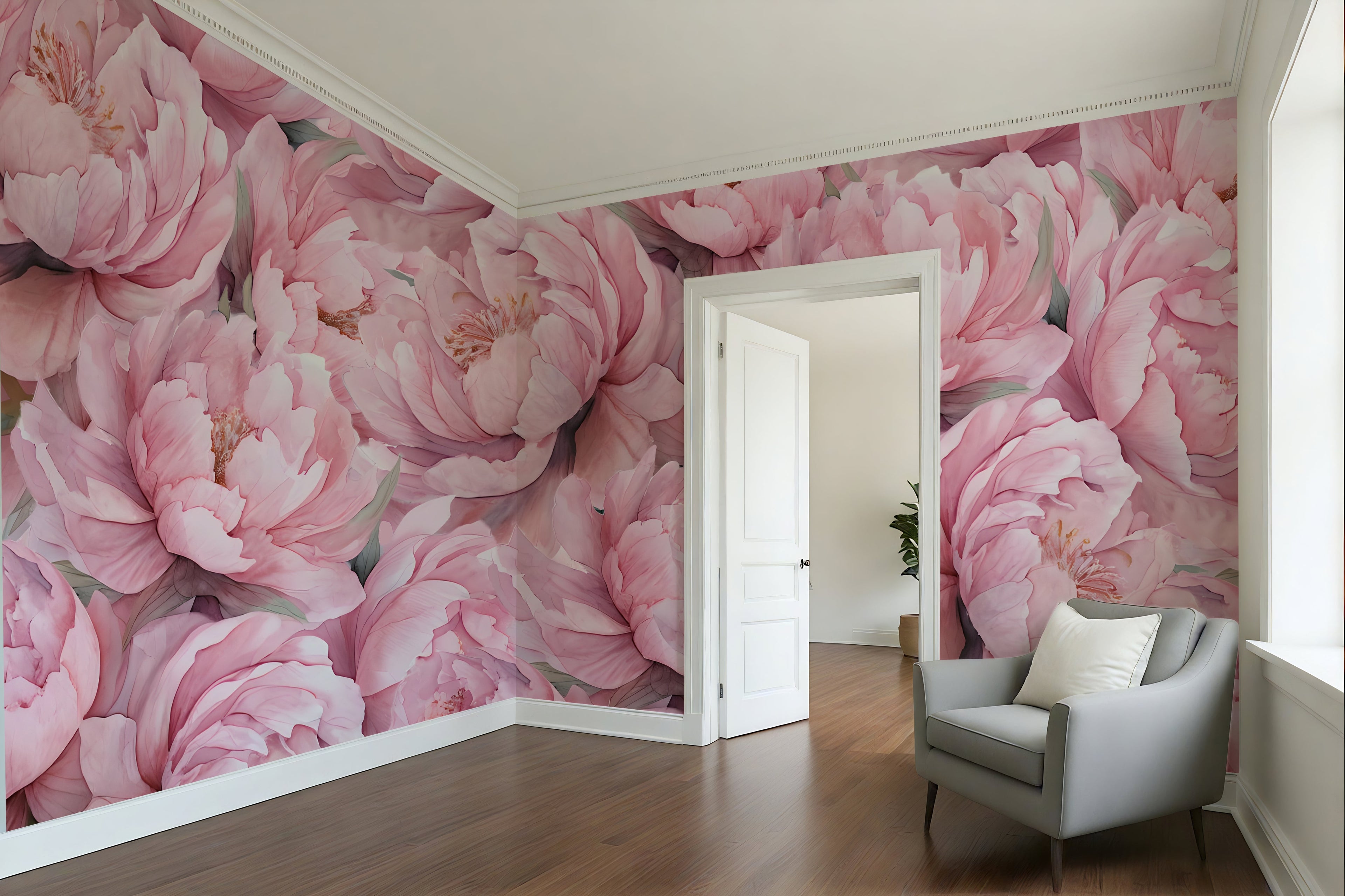 Full Bloom Peonies — Bold Florals Luxury Wallpaper Mural